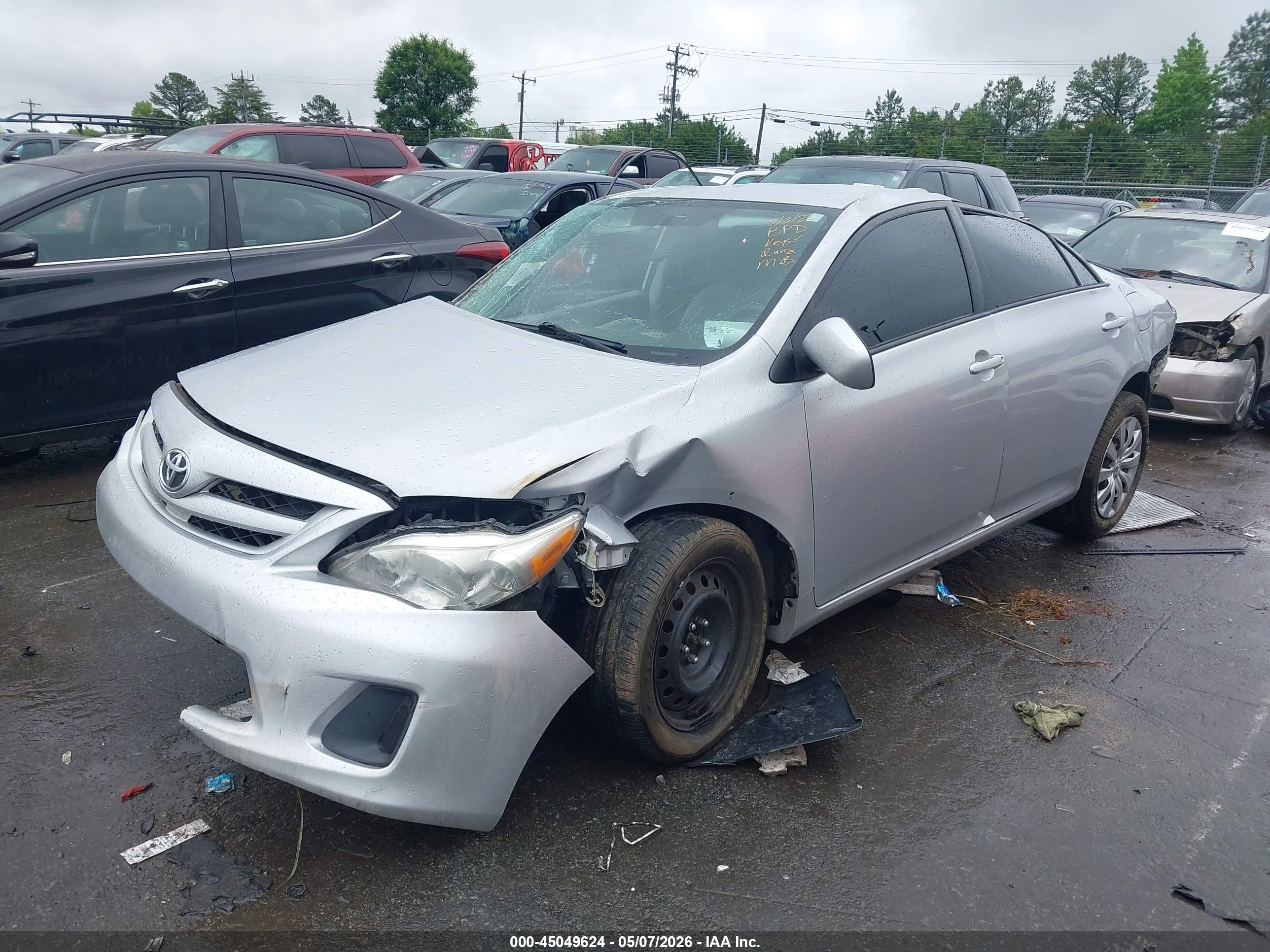 2012 Toyota Corolla Le Silver vin: 2T1BU4EE7CC917438