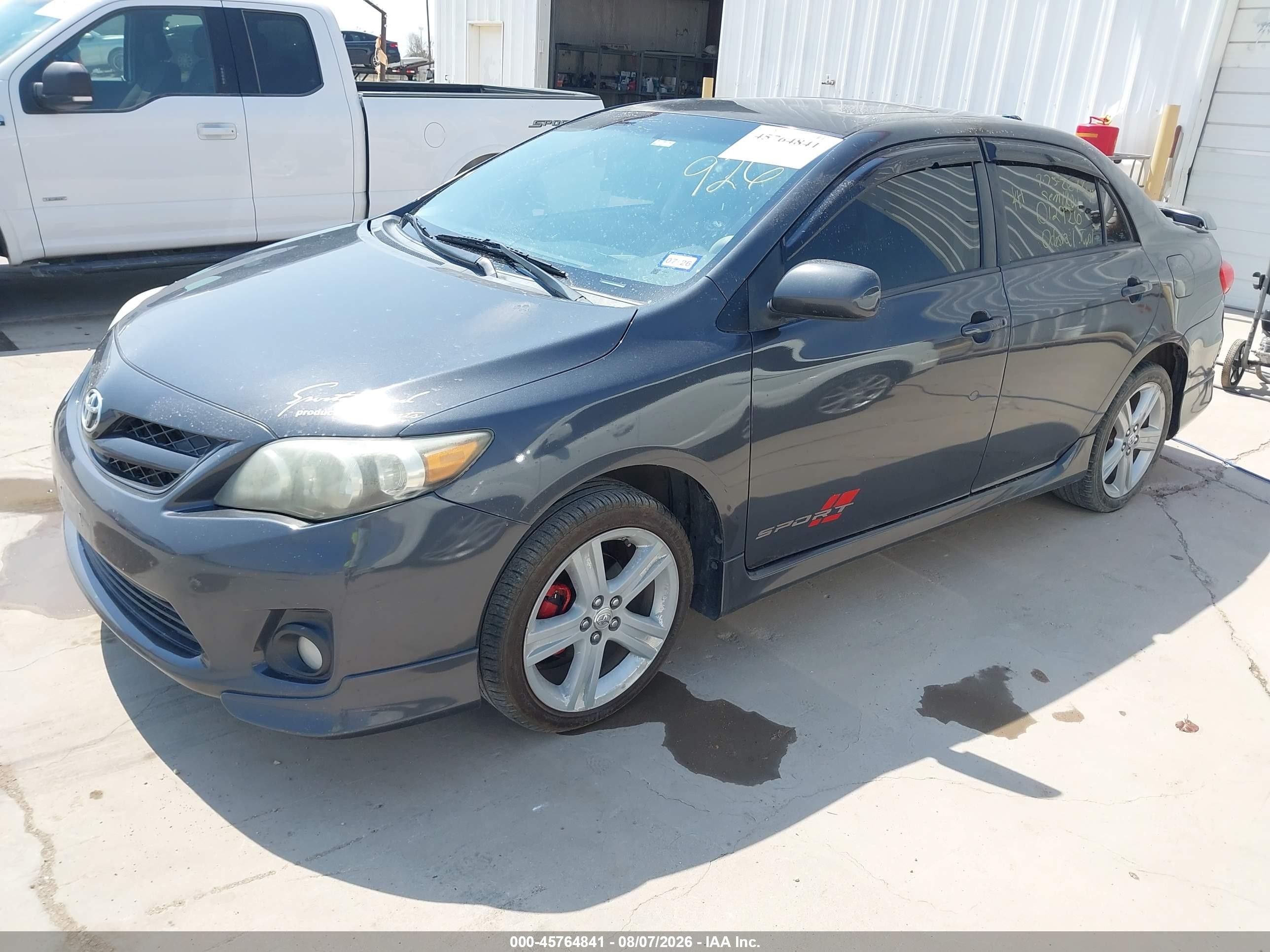 2013 Toyota Corolla S Gray vin: 2T1BU4EE7DC012926