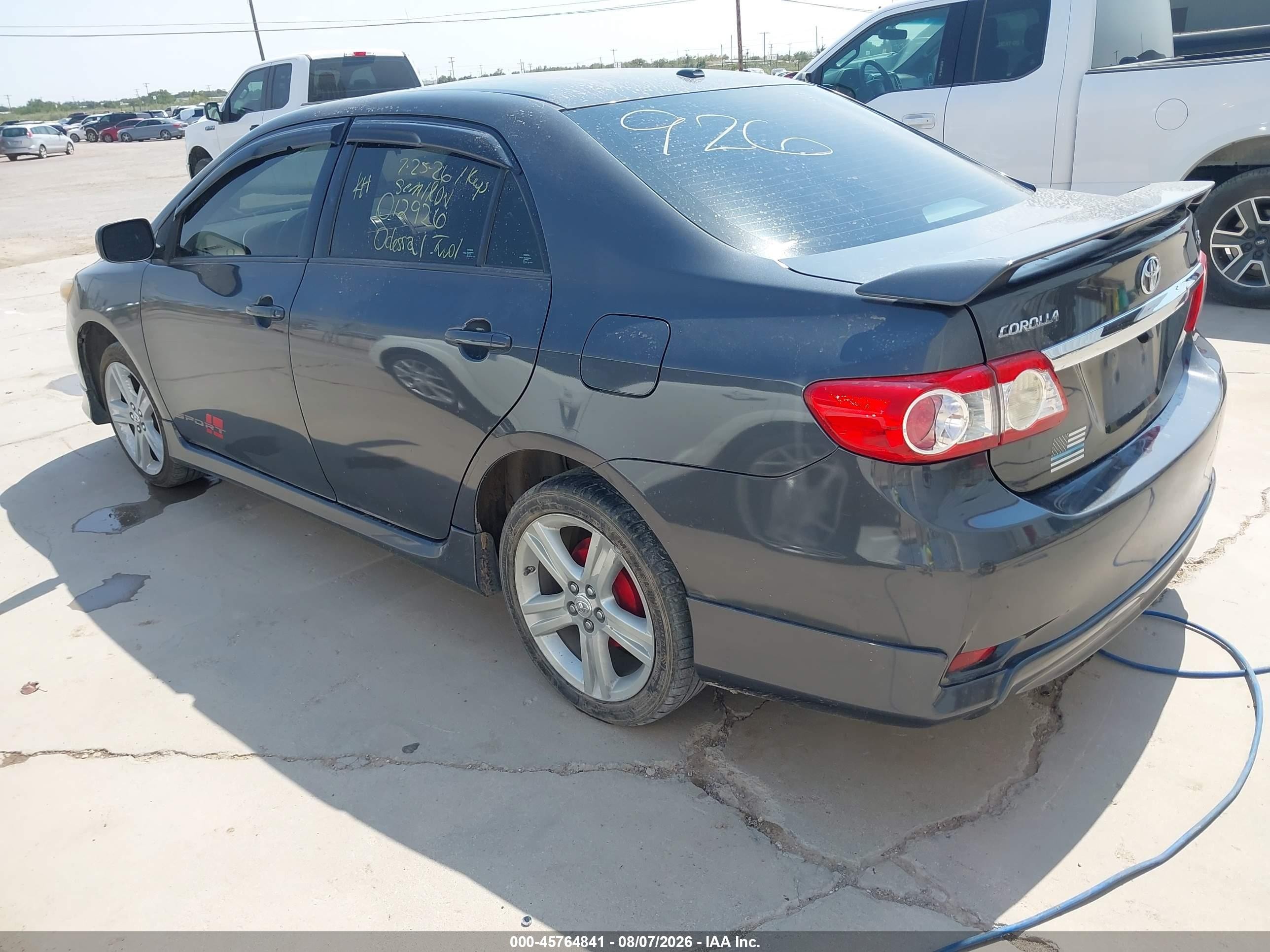 2013 Toyota Corolla S Gray vin: 2T1BU4EE7DC012926