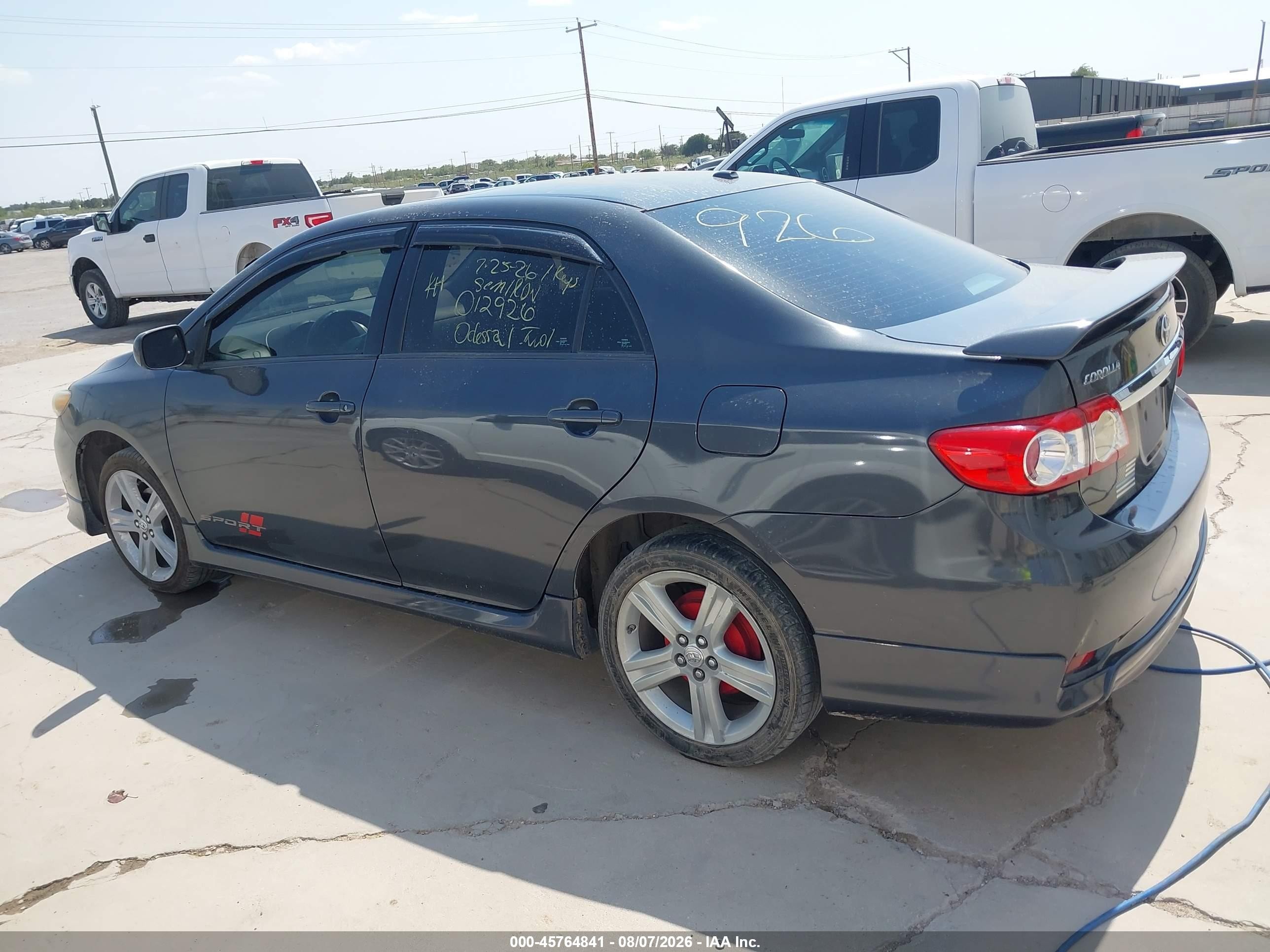 2013 Toyota Corolla S Gray vin: 2T1BU4EE7DC012926