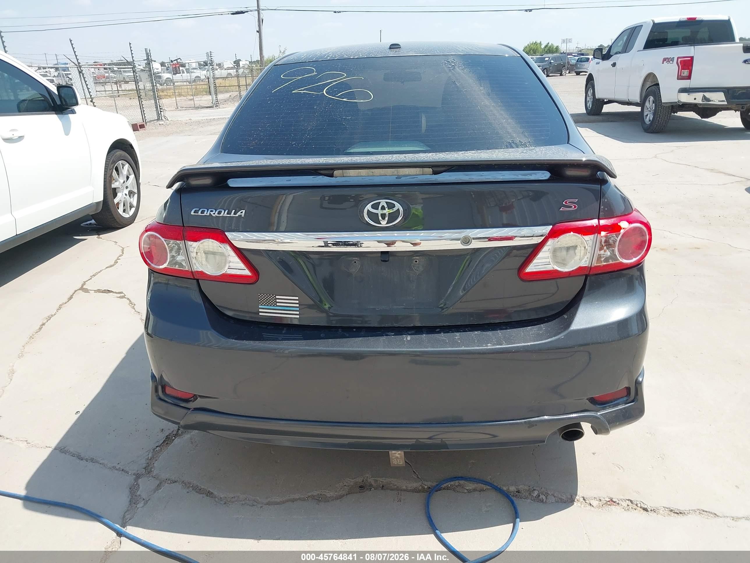 2013 Toyota Corolla S Gray vin: 2T1BU4EE7DC012926