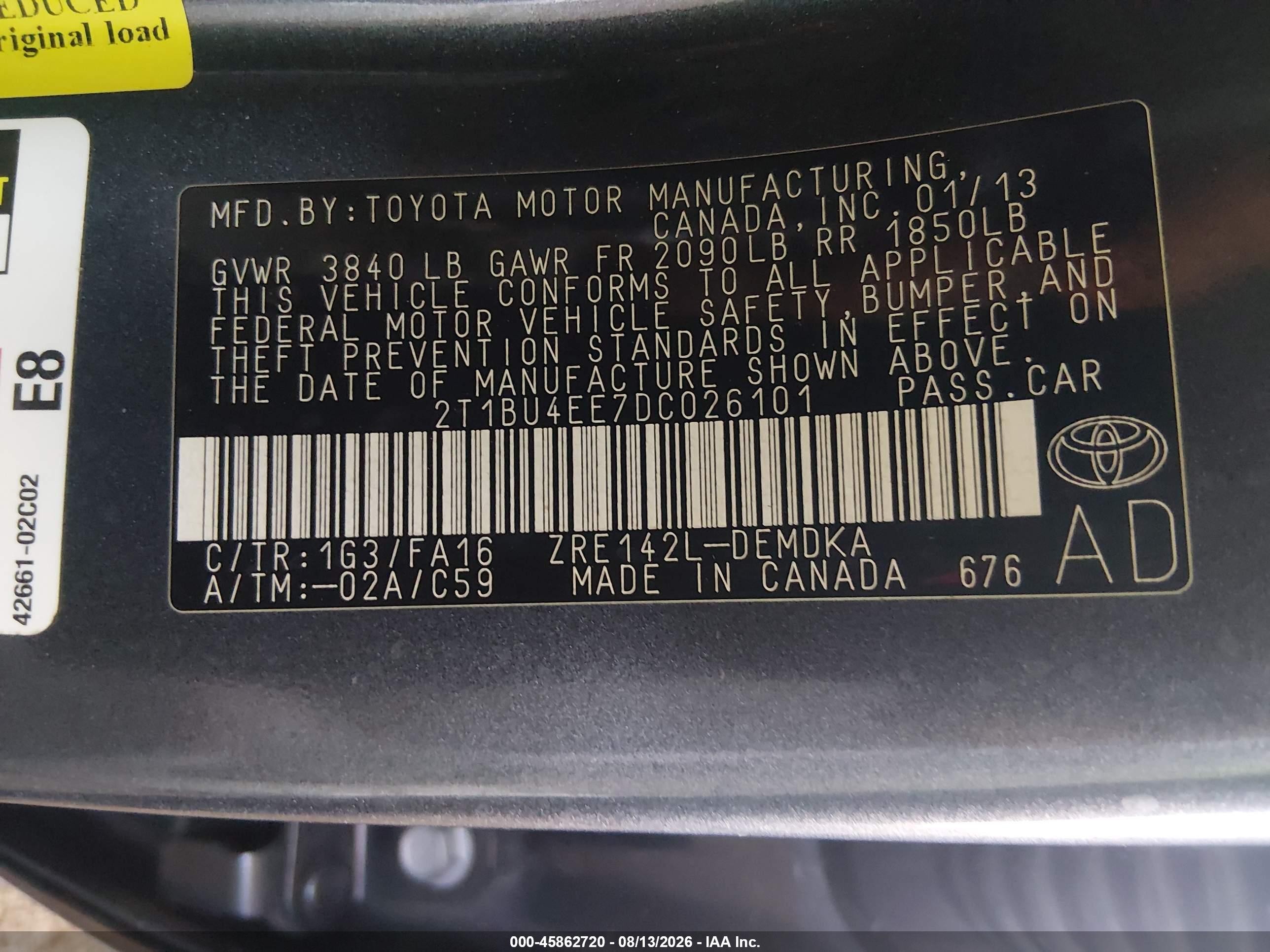 2013 Toyota Corolla L Silver vin: 2T1BU4EE7DC026101