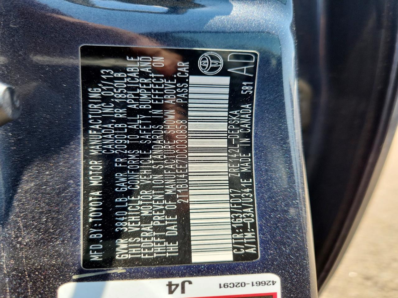 2013 Toyota Corolla S Gray vin: 2T1BU4EE7DC030858
