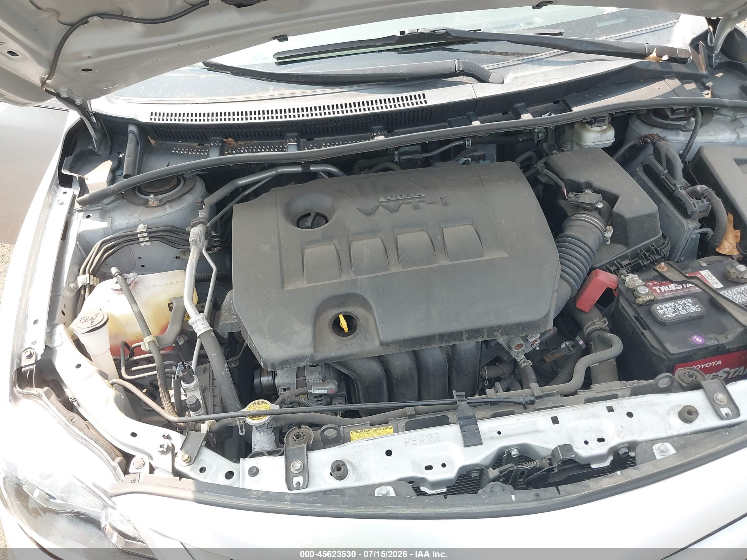 2013 Toyota Corolla S Silver vin: 2T1BU4EE7DC055694
