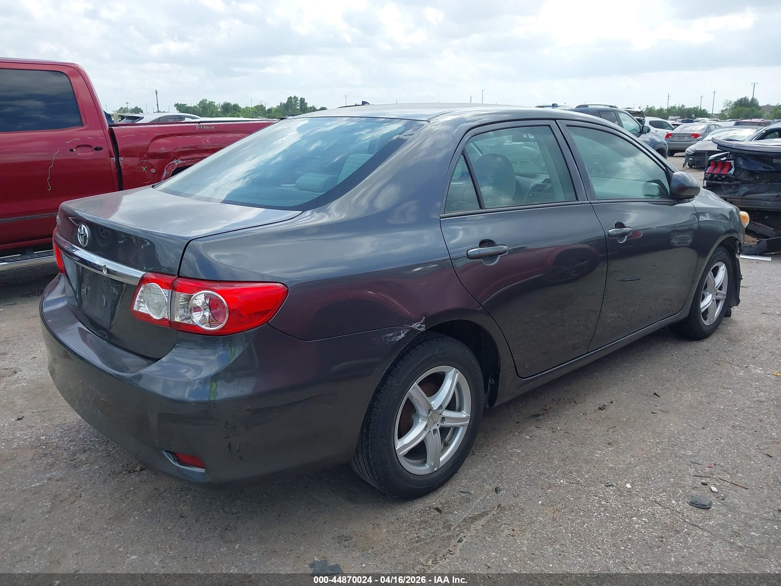 2013 Toyota Corolla L Gray vin: 2T1BU4EE7DC064122