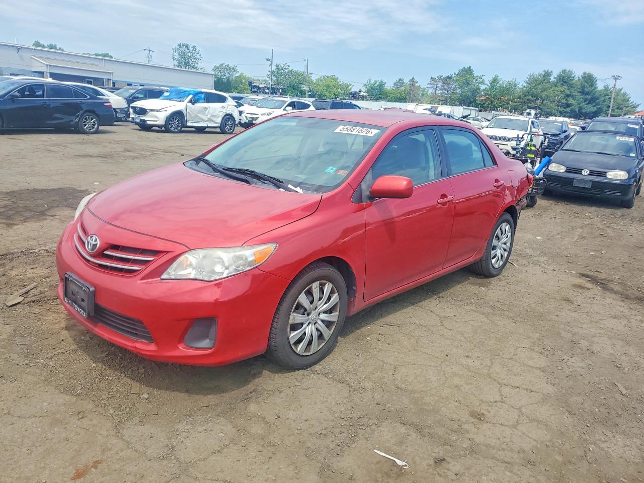 2013 Toyota Corolla Le Red vin: 2T1BU4EE7DC068090