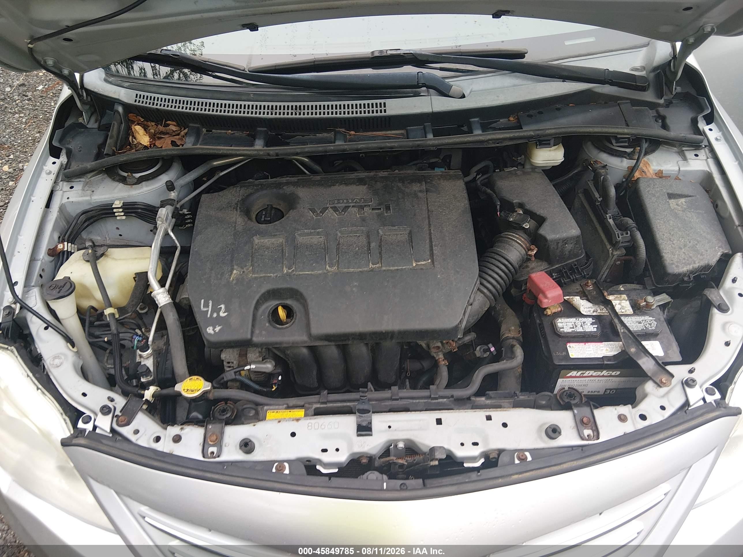 2013 Toyota Corolla Le Gray vin: 2T1BU4EE7DC087478