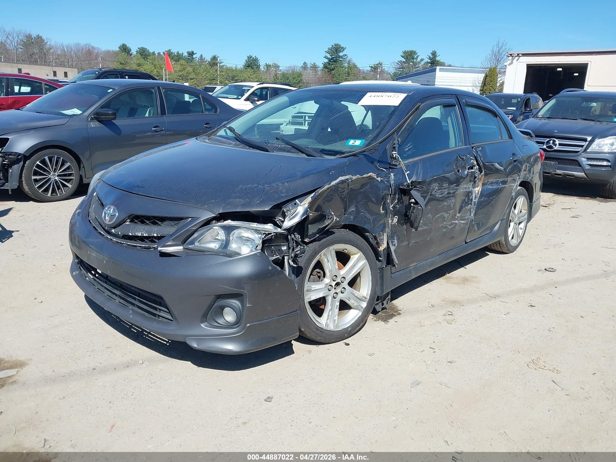 2013 Toyota Corolla S Gray vin: 2T1BU4EE7DC106546