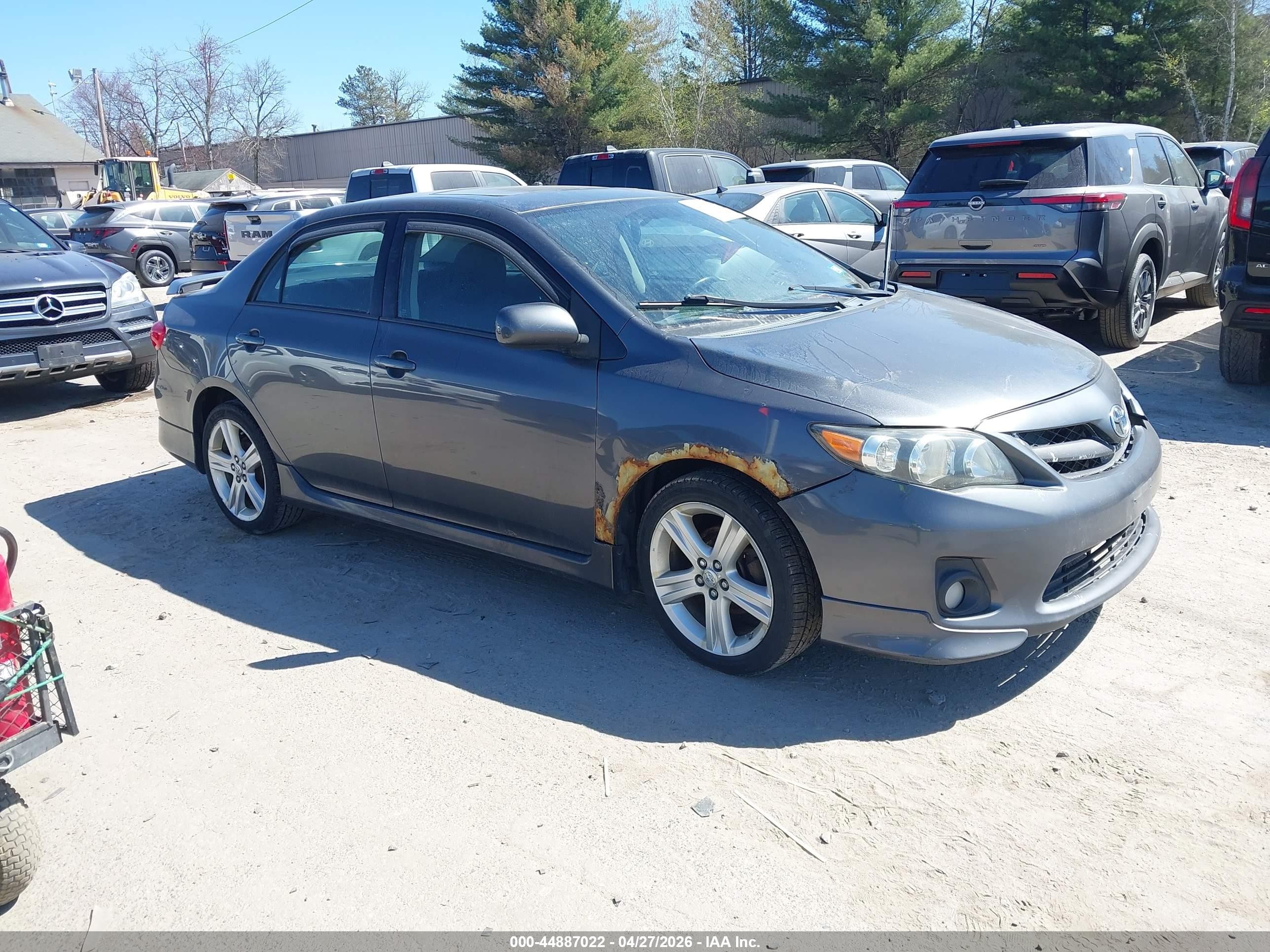 2013 Toyota Corolla S Gray vin: 2T1BU4EE7DC106546