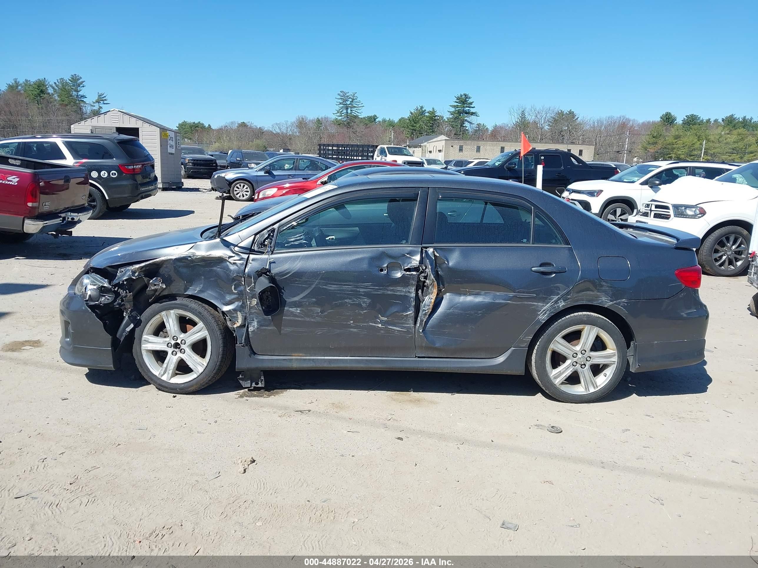 2013 Toyota Corolla S Gray vin: 2T1BU4EE7DC106546