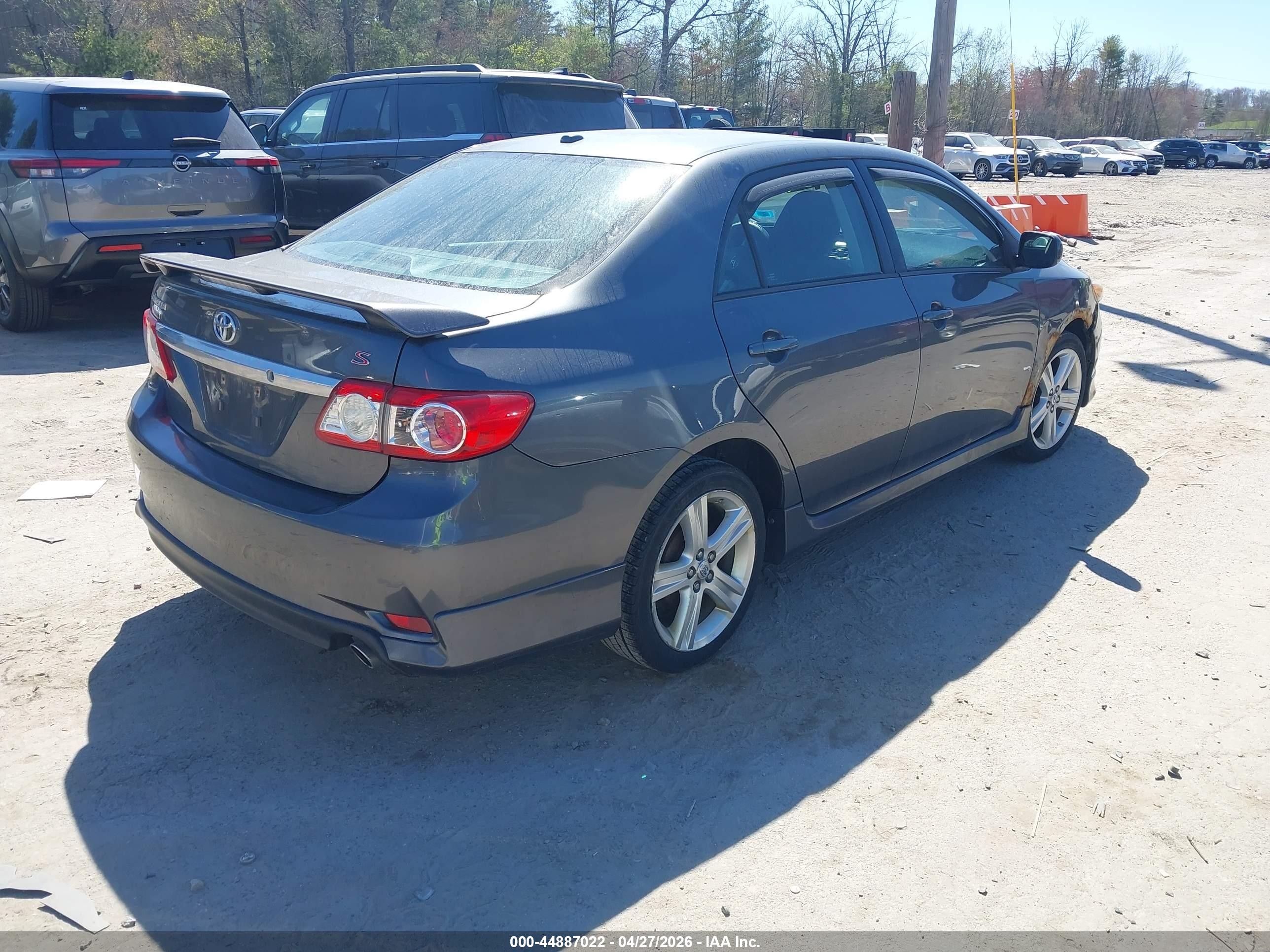 2013 Toyota Corolla S Gray vin: 2T1BU4EE7DC106546
