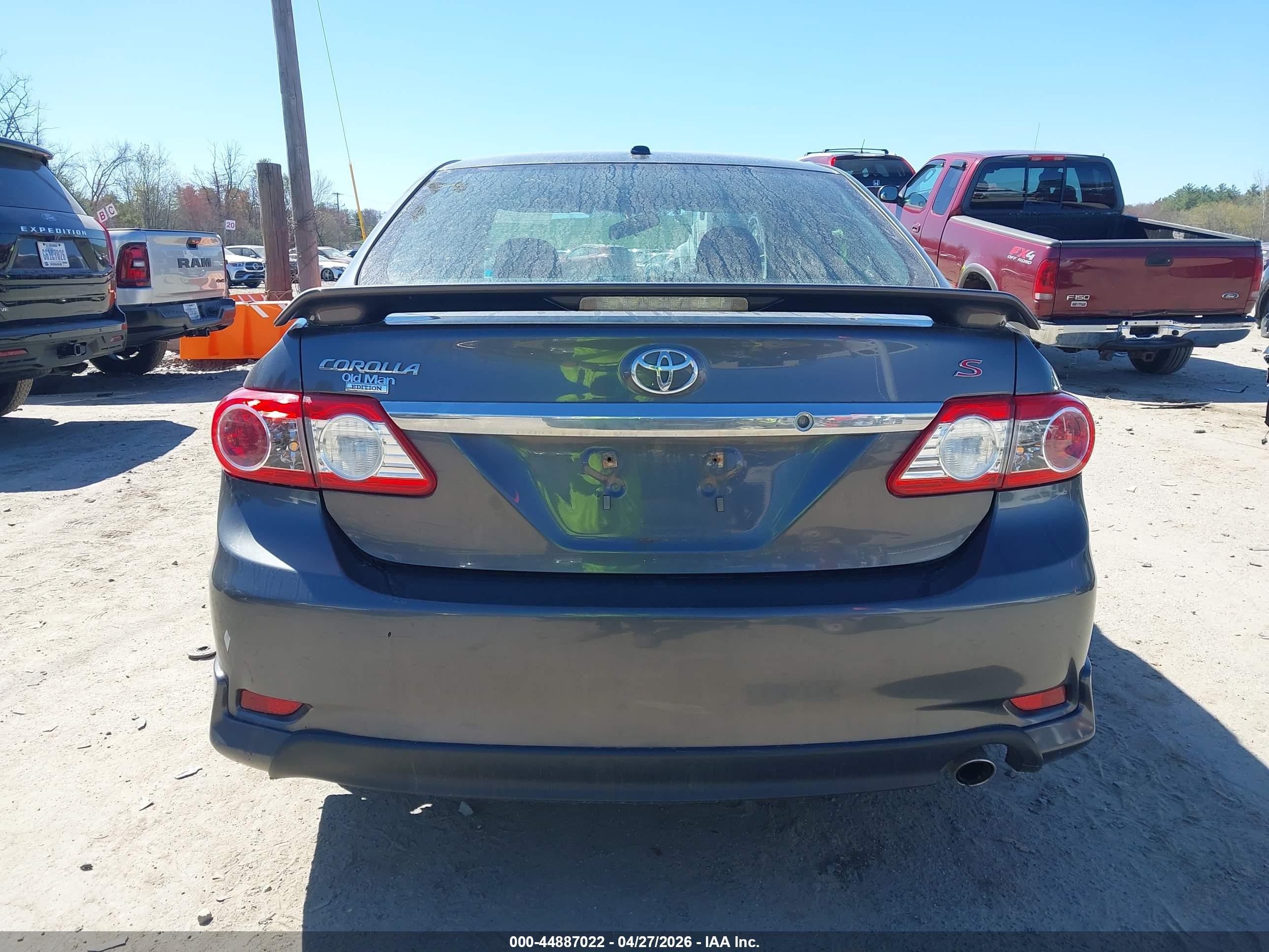 2013 Toyota Corolla S Gray vin: 2T1BU4EE7DC106546