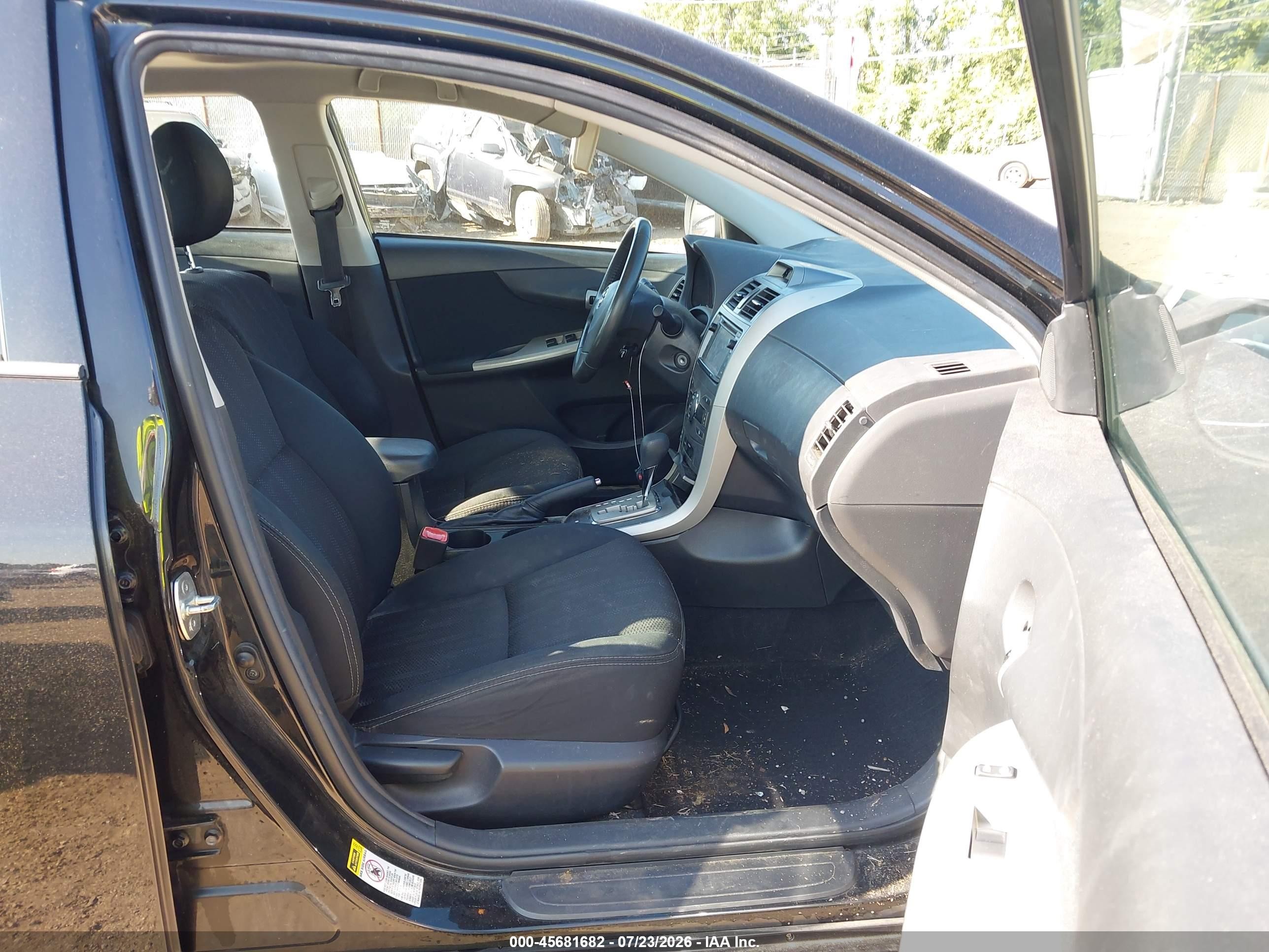 2013 Toyota Corolla S Black vin: 2T1BU4EE7DC110130