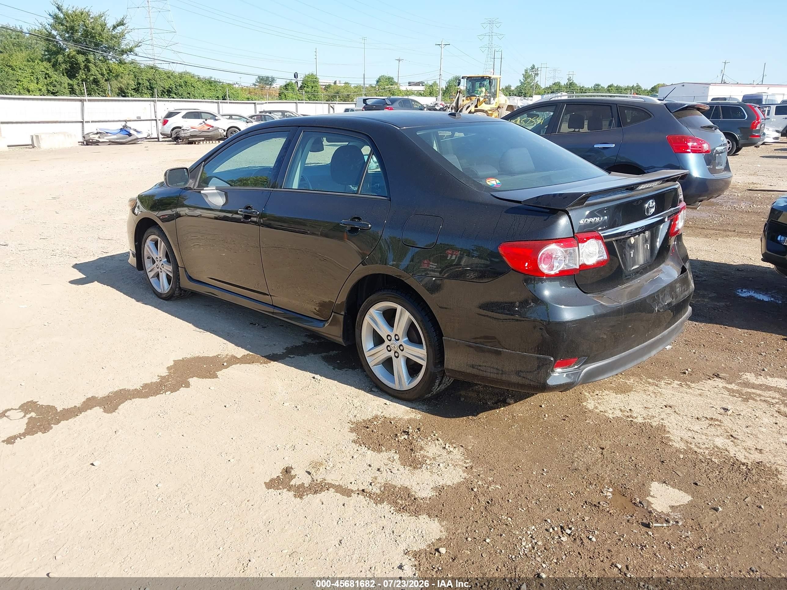 2013 Toyota Corolla S Black vin: 2T1BU4EE7DC110130