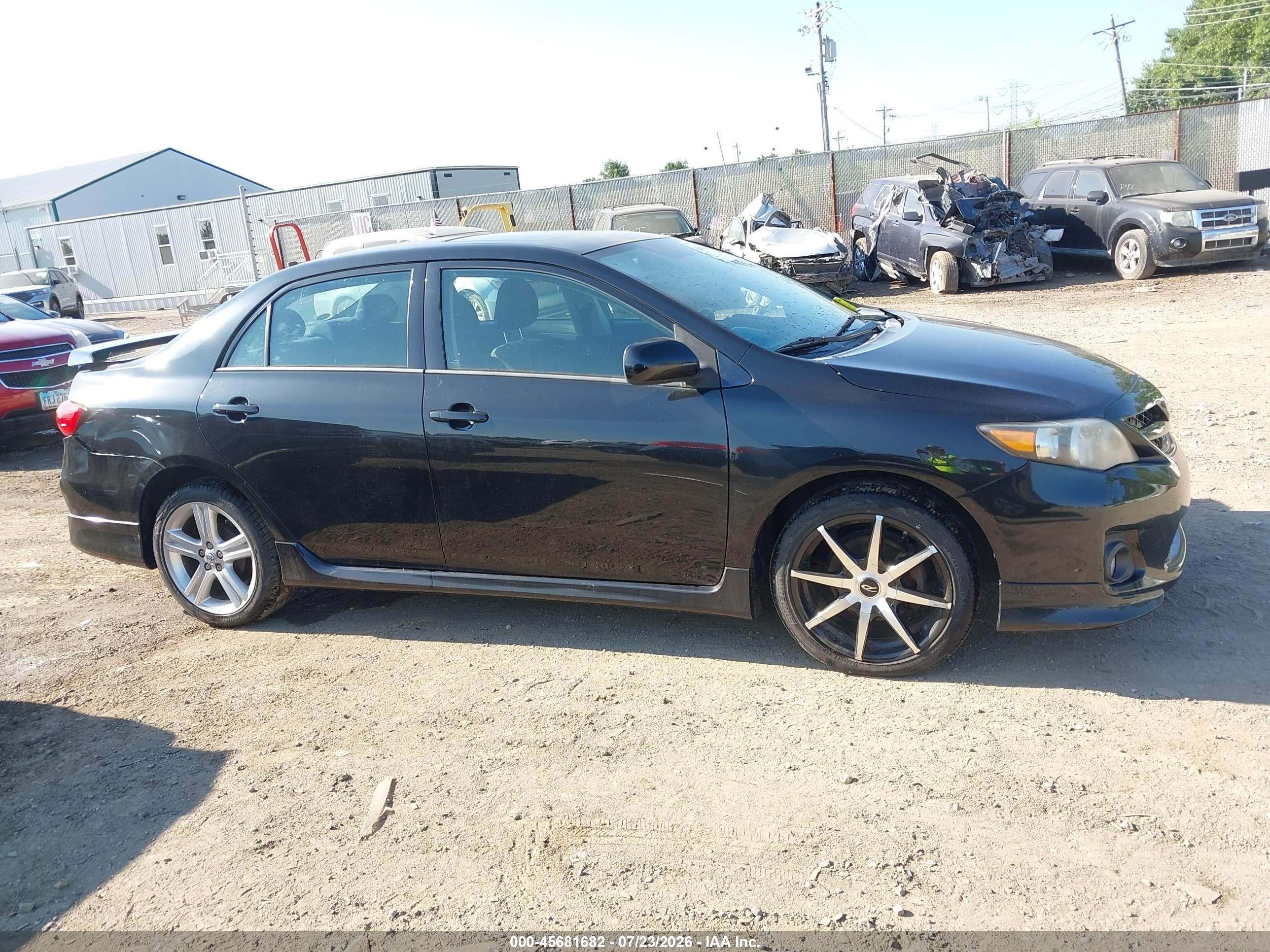 2013 Toyota Corolla S Black vin: 2T1BU4EE7DC110130