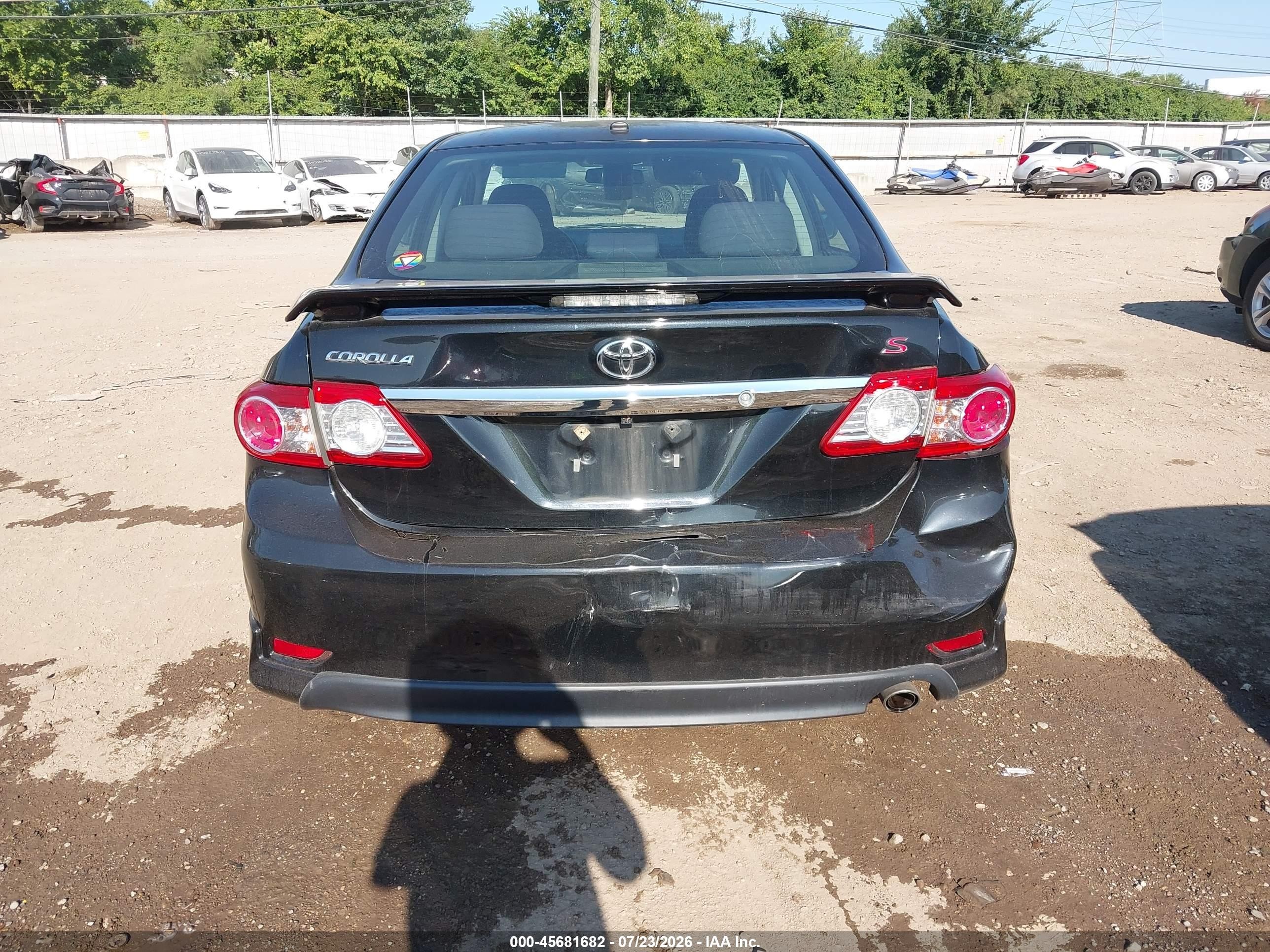 2013 Toyota Corolla S Black vin: 2T1BU4EE7DC110130