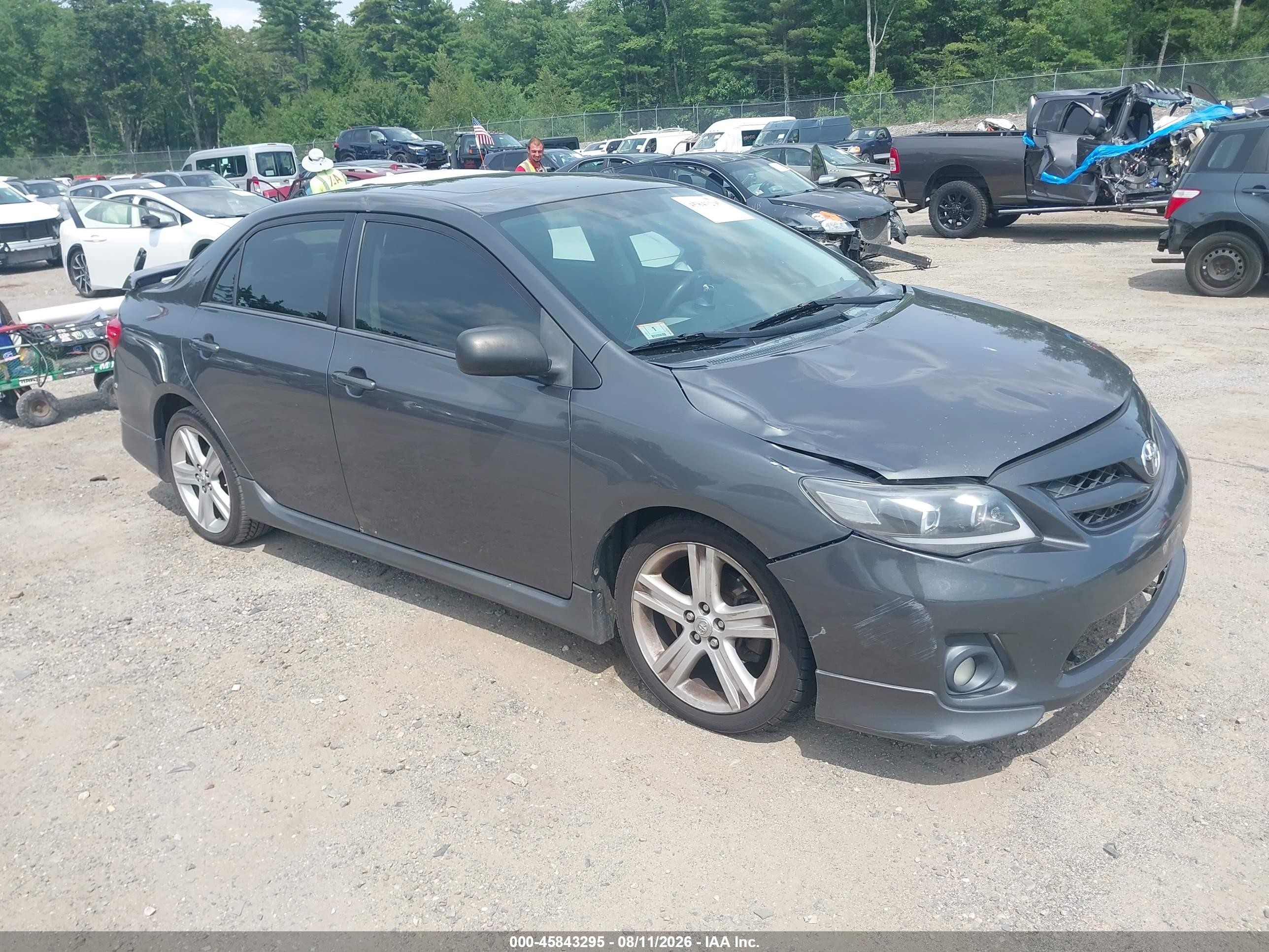2013 Toyota Corolla S Gray vin: 2T1BU4EE7DC945693