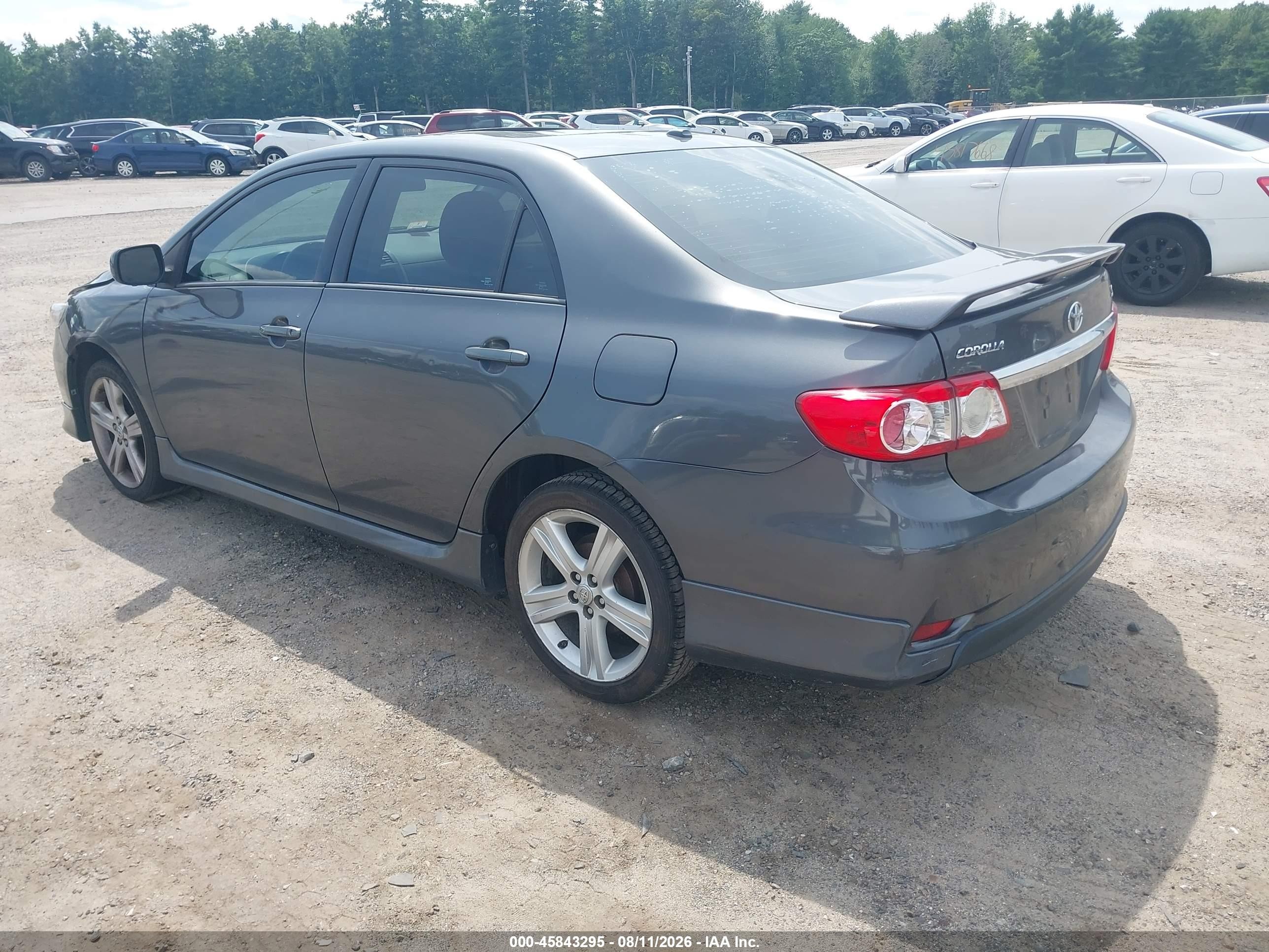 2013 Toyota Corolla S Gray vin: 2T1BU4EE7DC945693