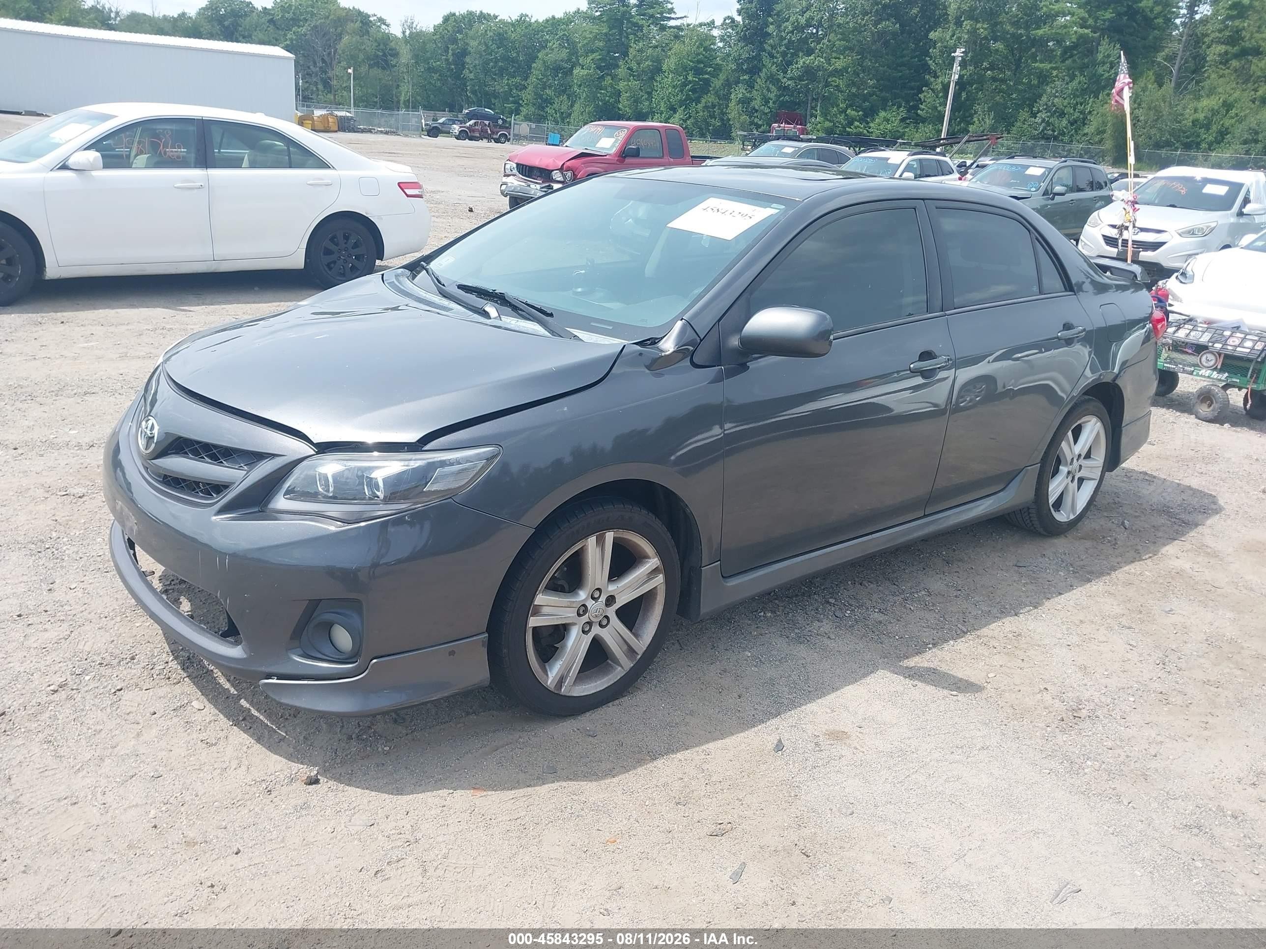 2013 Toyota Corolla S Gray vin: 2T1BU4EE7DC945693