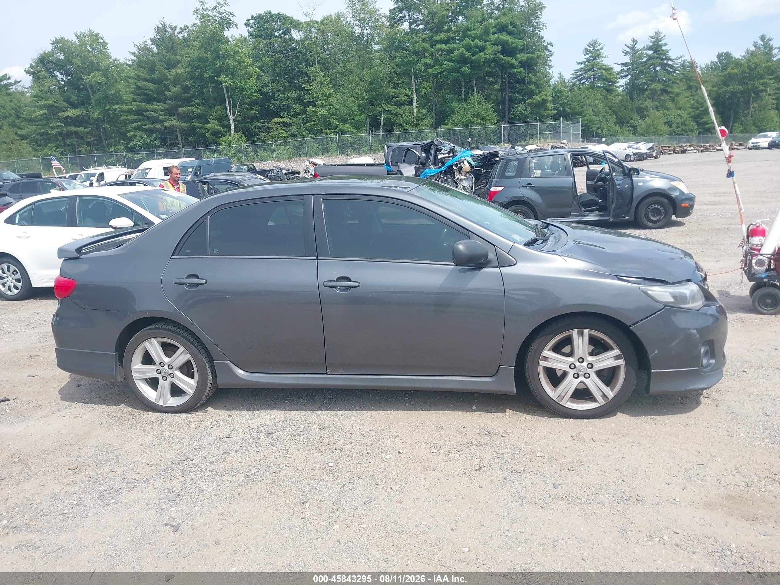 2013 Toyota Corolla S Gray vin: 2T1BU4EE7DC945693