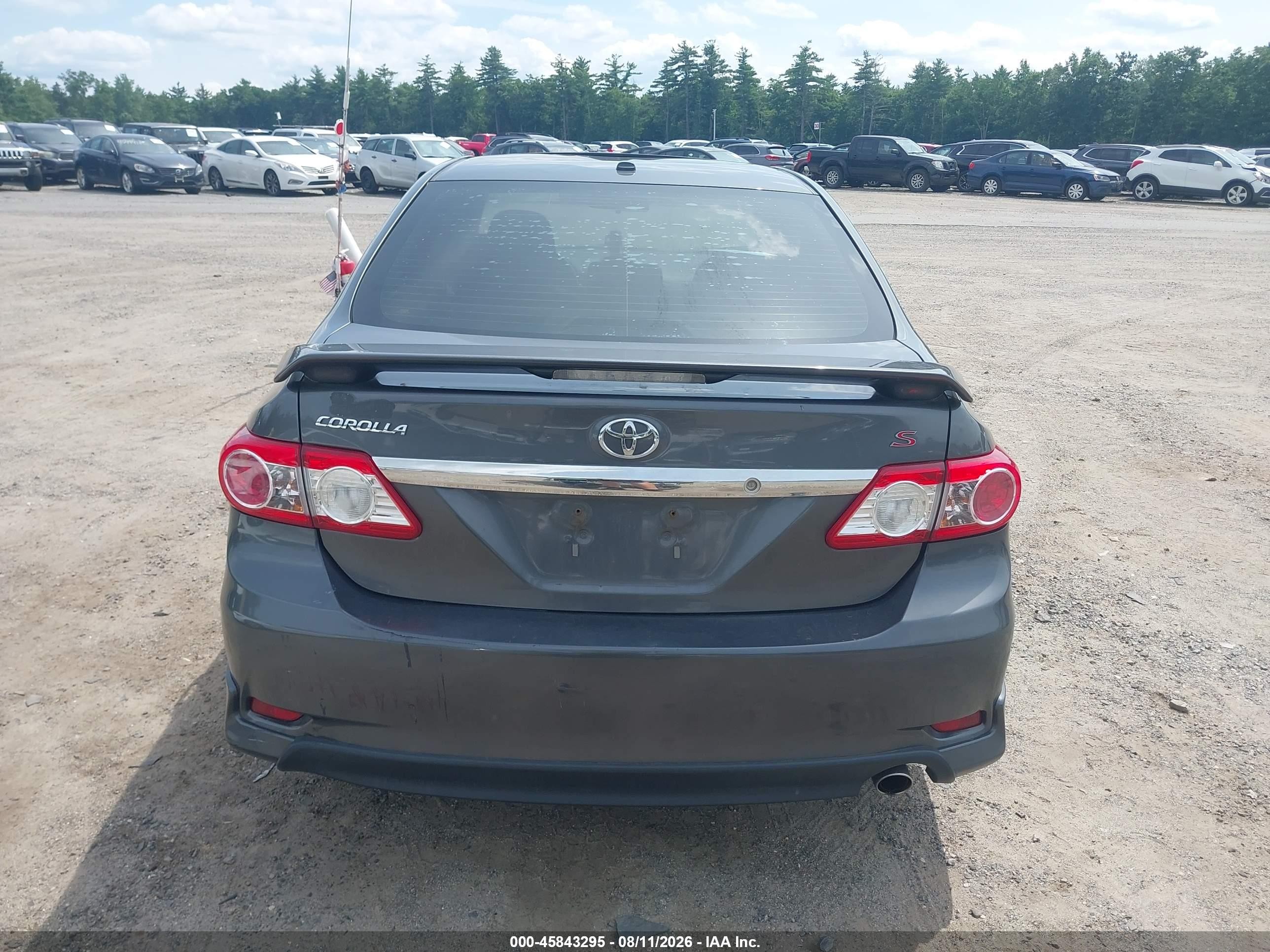 2013 Toyota Corolla S Gray vin: 2T1BU4EE7DC945693