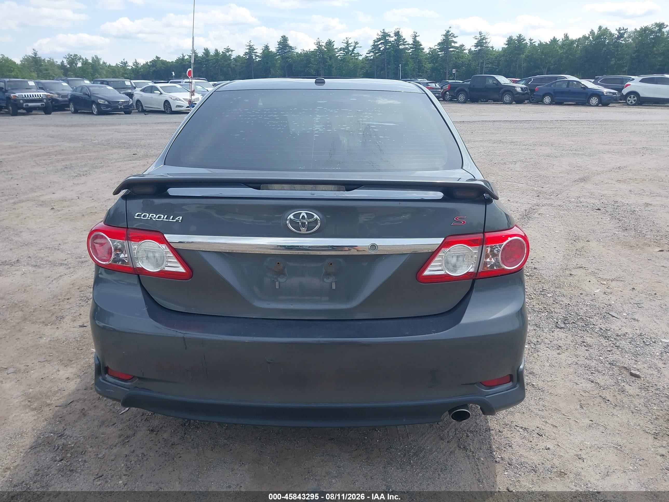 2013 Toyota Corolla S Gray vin: 2T1BU4EE7DC945693