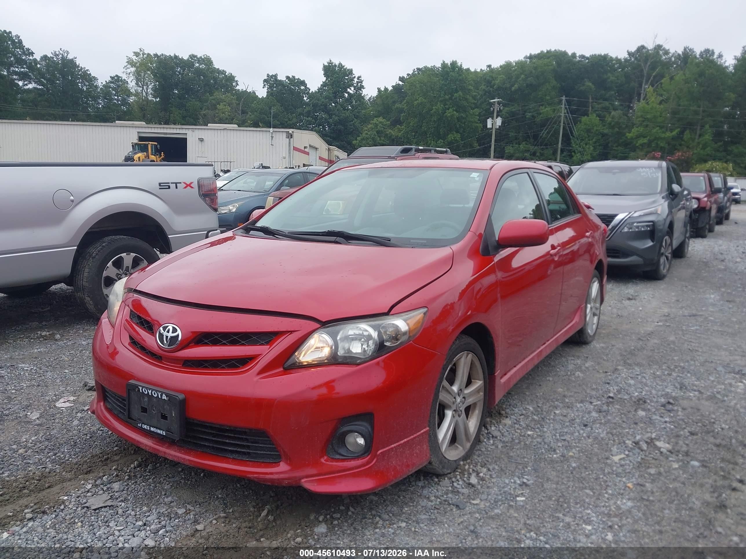 2013 Toyota Corolla S Red vin: 2T1BU4EE7DC958654
