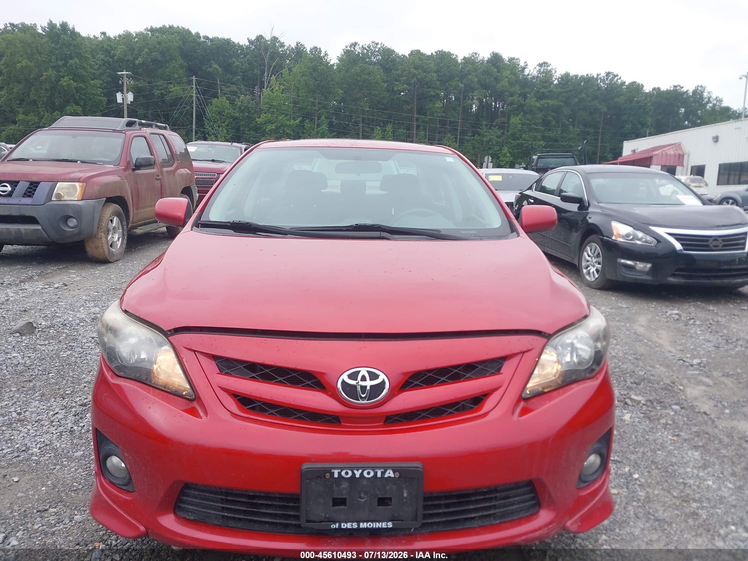 2013 Toyota Corolla S Red vin: 2T1BU4EE7DC958654