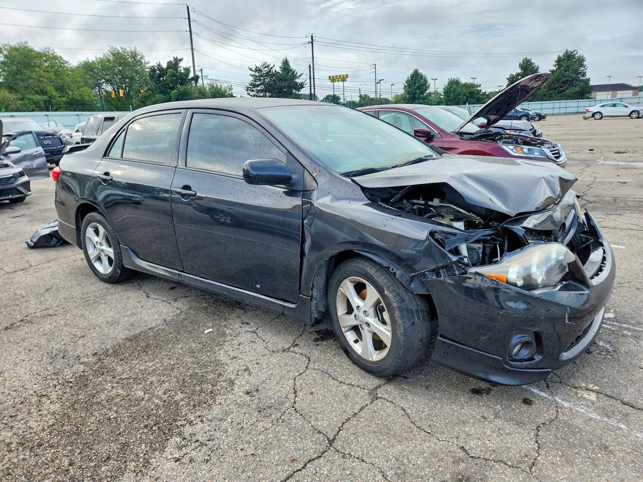 2013 Toyota Corolla S Black vin: 2T1BU4EE7DC977480