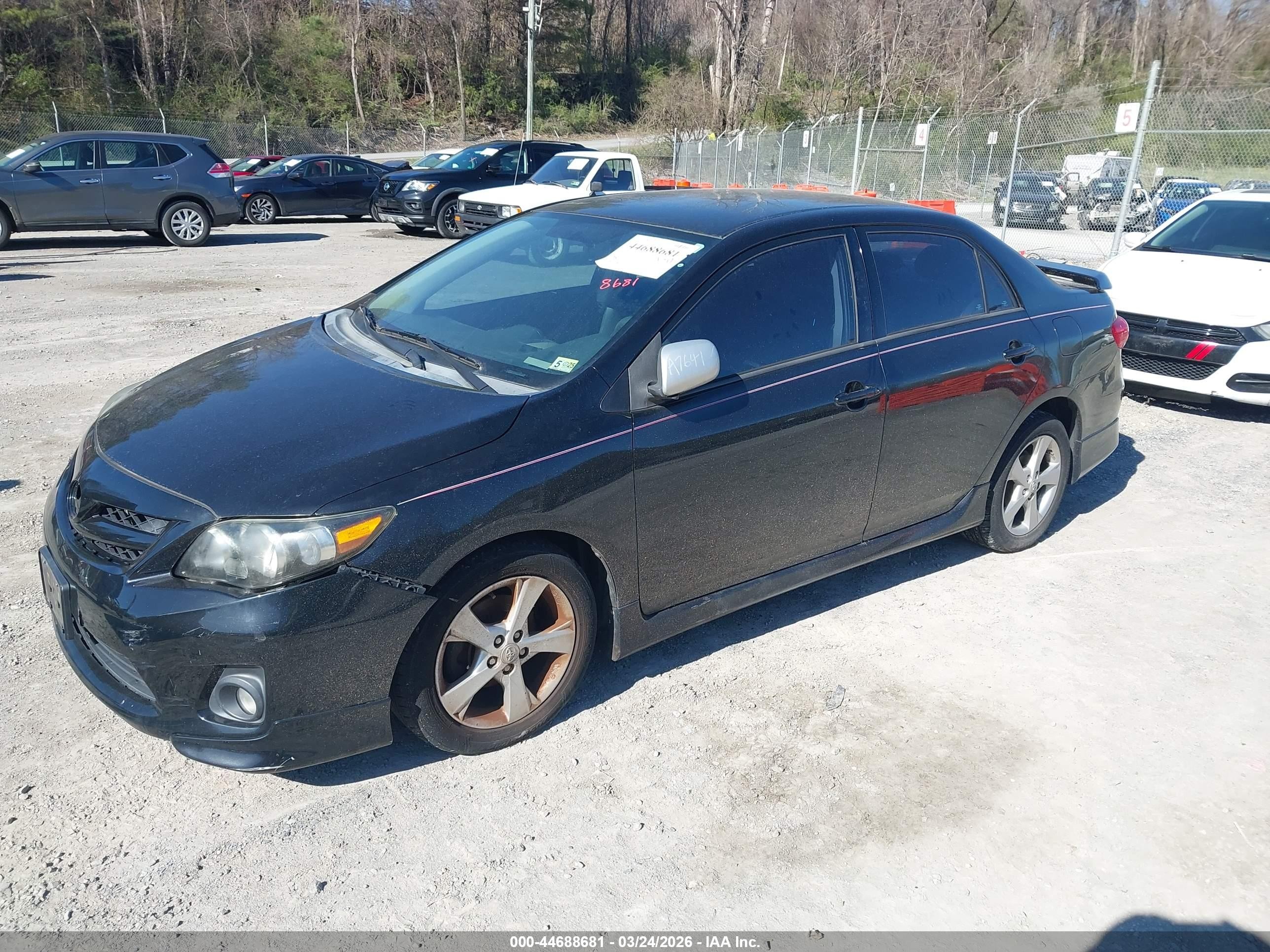2013 Toyota Corolla S Black vin: 2T1BU4EE7DC996269