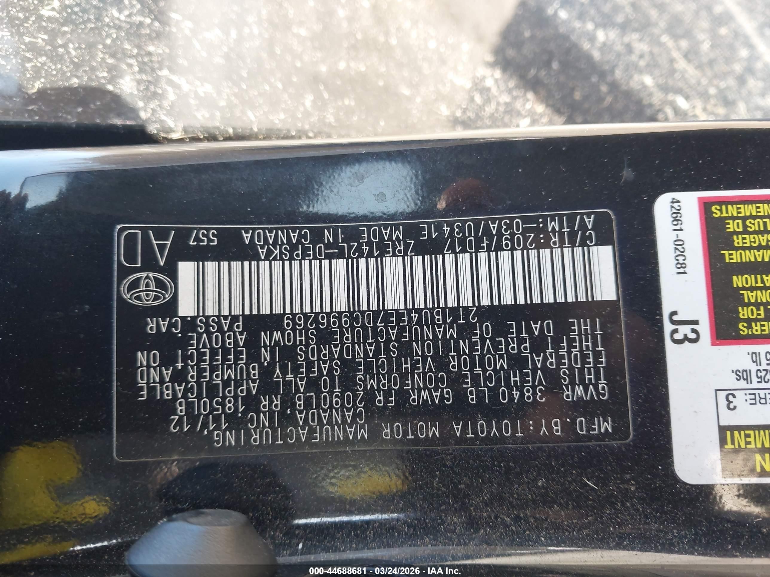 2013 Toyota Corolla S Black vin: 2T1BU4EE7DC996269