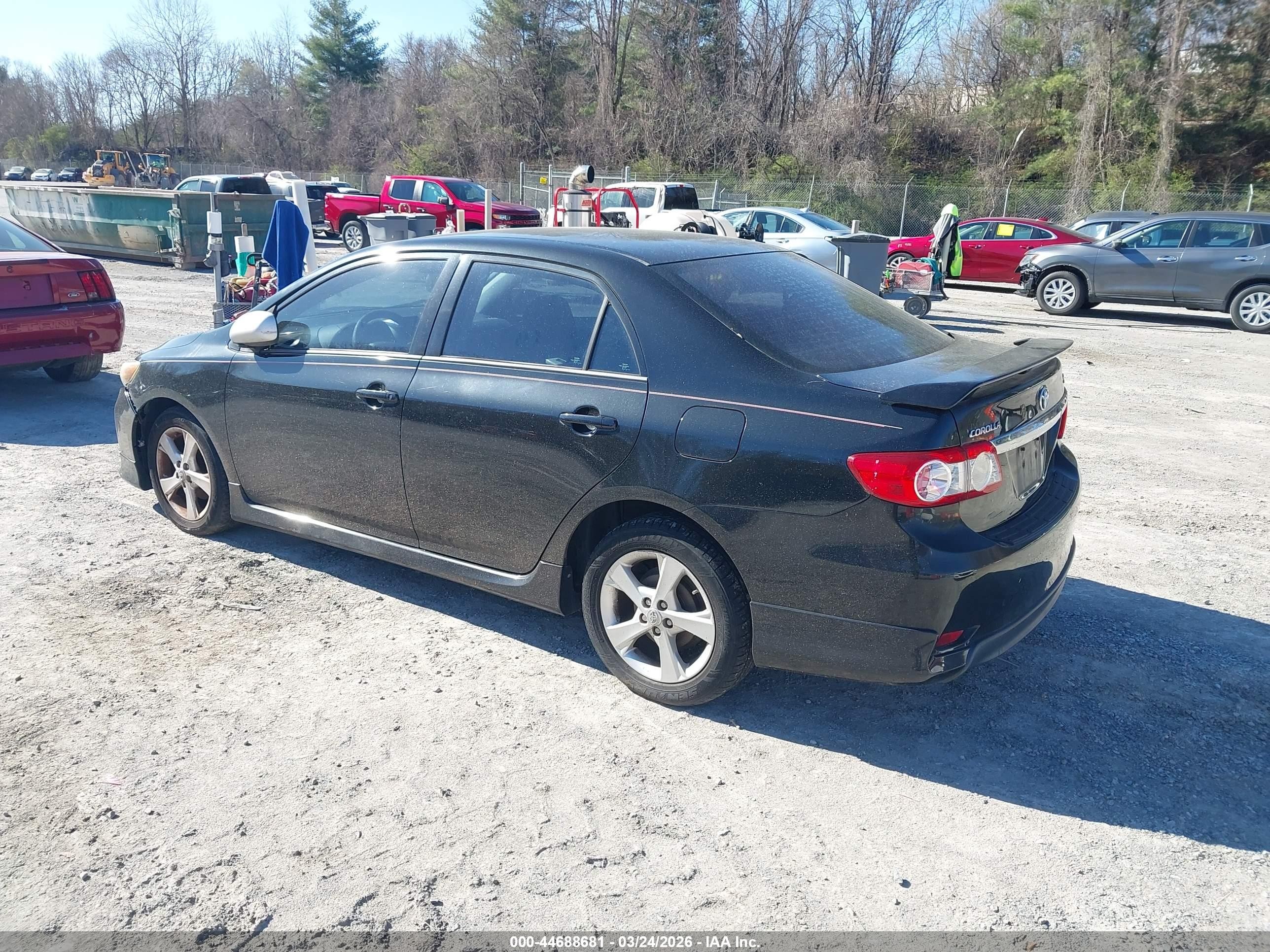 2013 Toyota Corolla S Black vin: 2T1BU4EE7DC996269