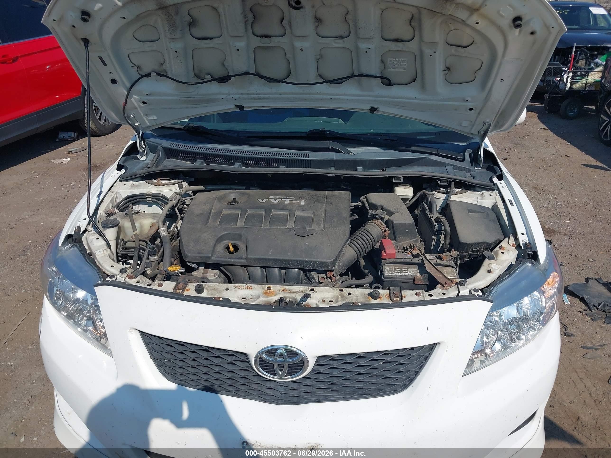 2010 Toyota Corolla S White vin: 2T1BU4EE8AC305777