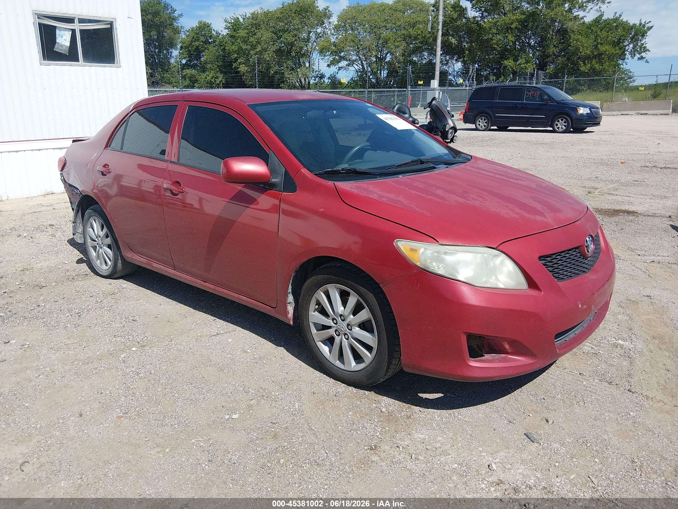 2010 Toyota Corolla Le Red vin: 2T1BU4EE8AC306220