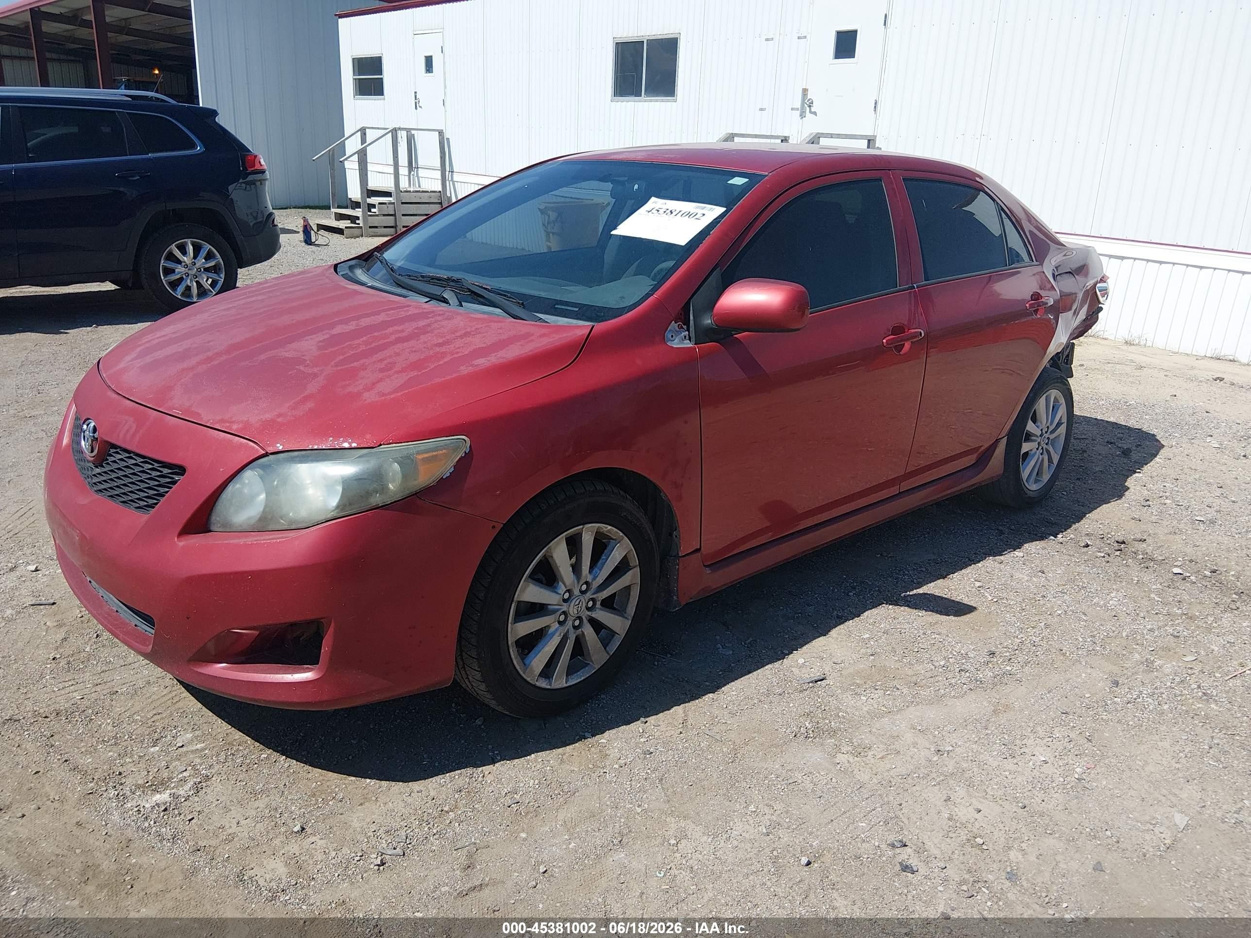 2010 Toyota Corolla Le Red vin: 2T1BU4EE8AC306220