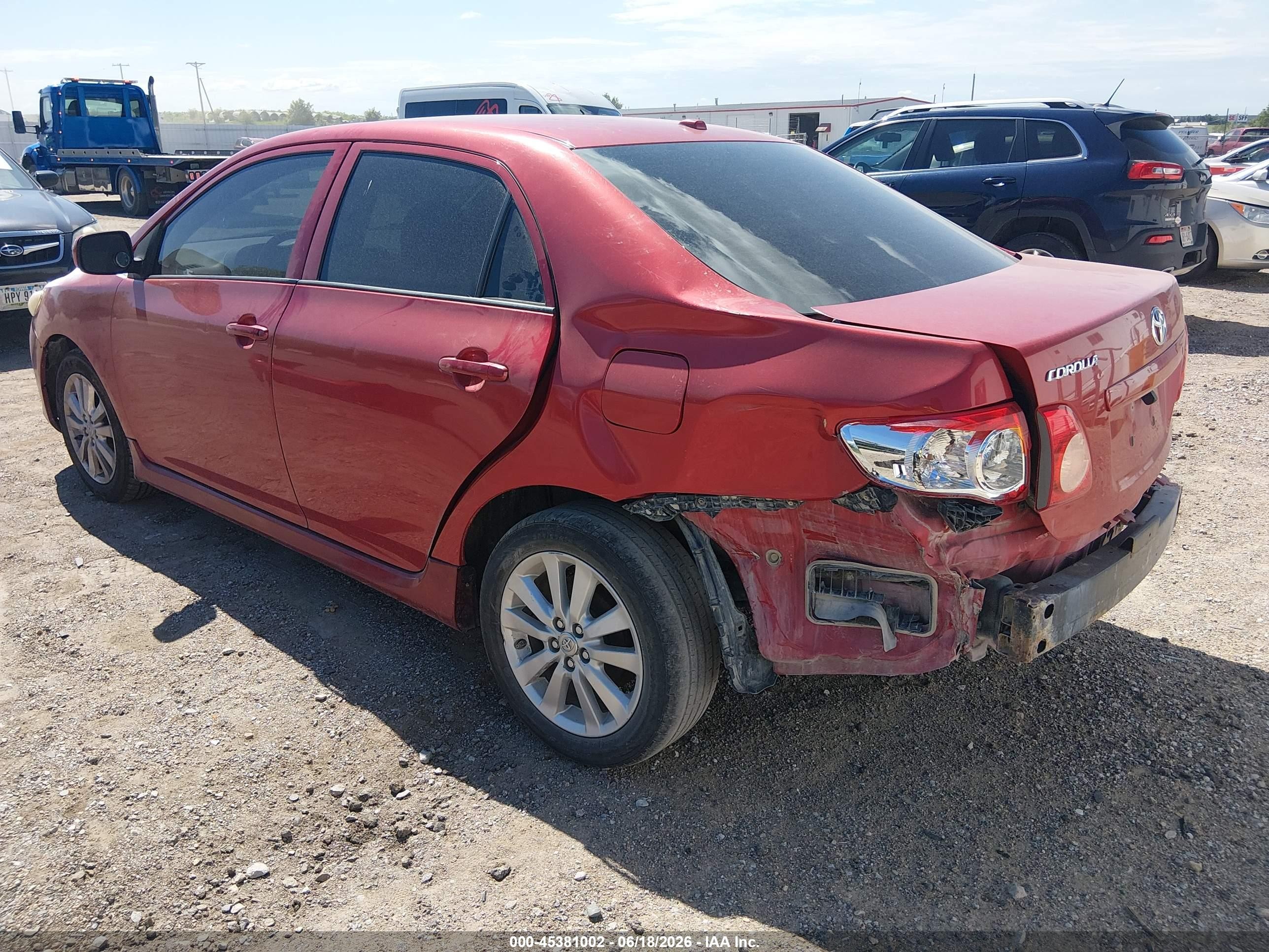 2010 Toyota Corolla Le Red vin: 2T1BU4EE8AC306220