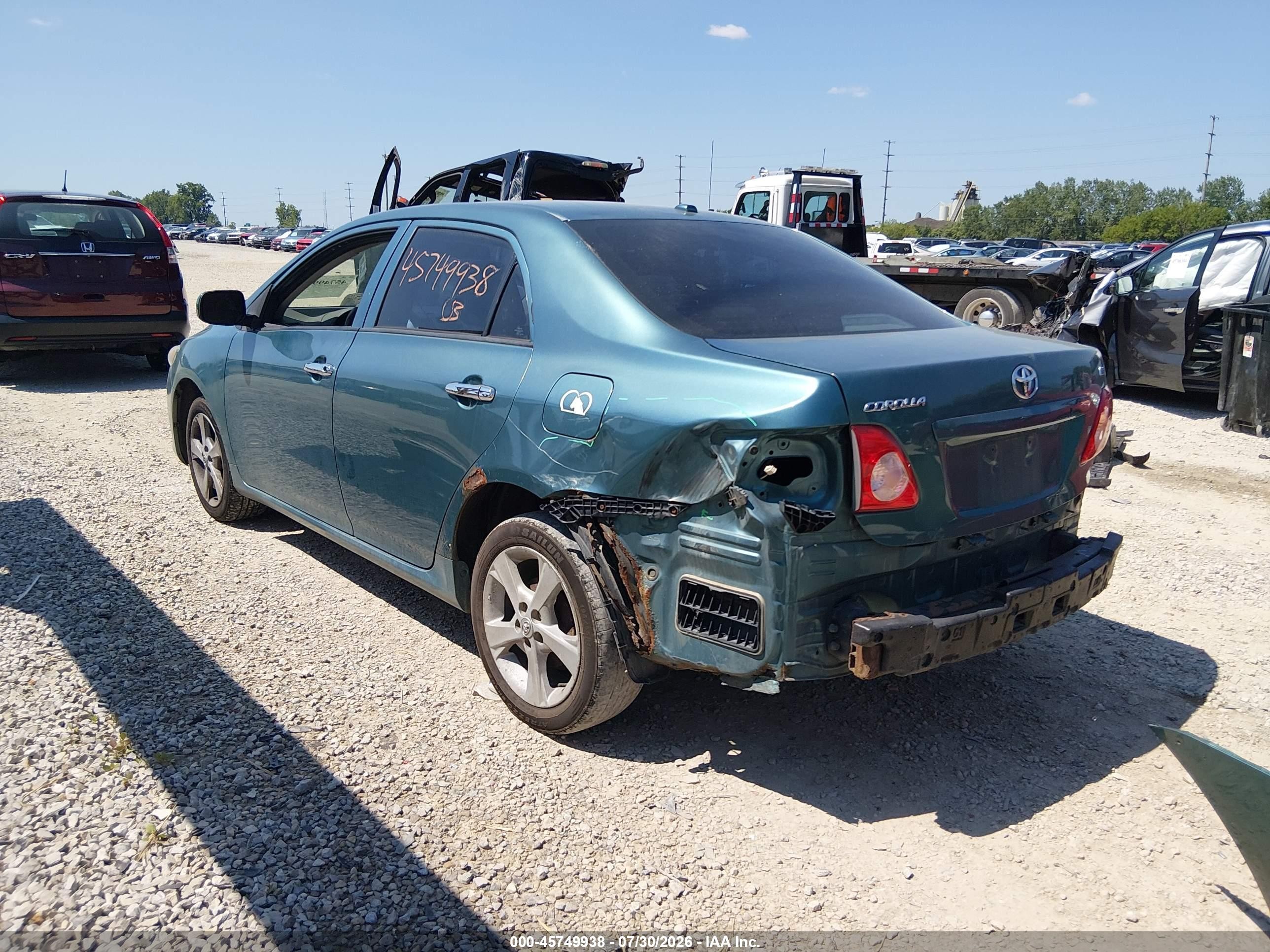 2010 Toyota Corolla Le Blue vin: 2T1BU4EE8AC307044