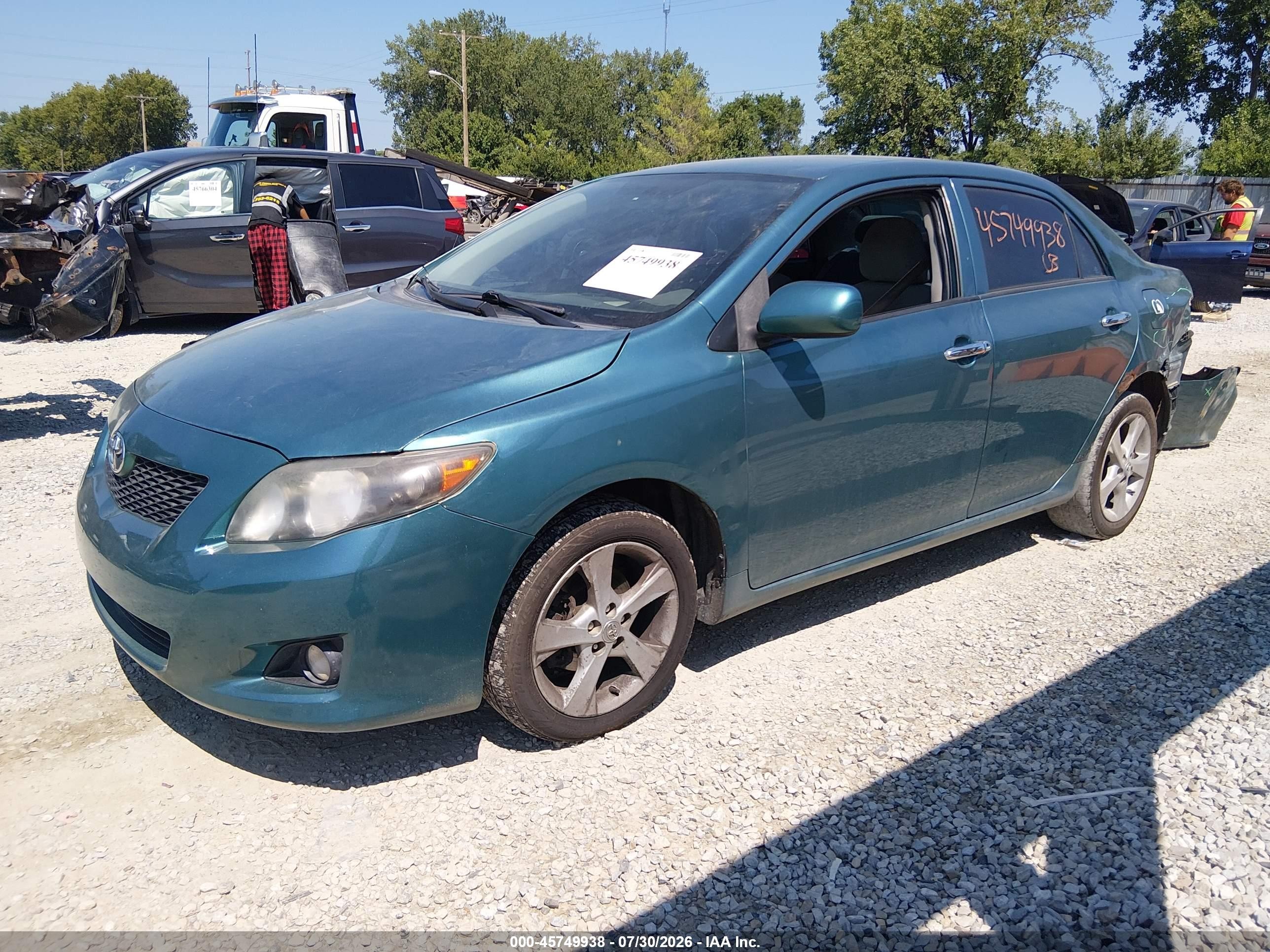2010 Toyota Corolla Le Blue vin: 2T1BU4EE8AC307044
