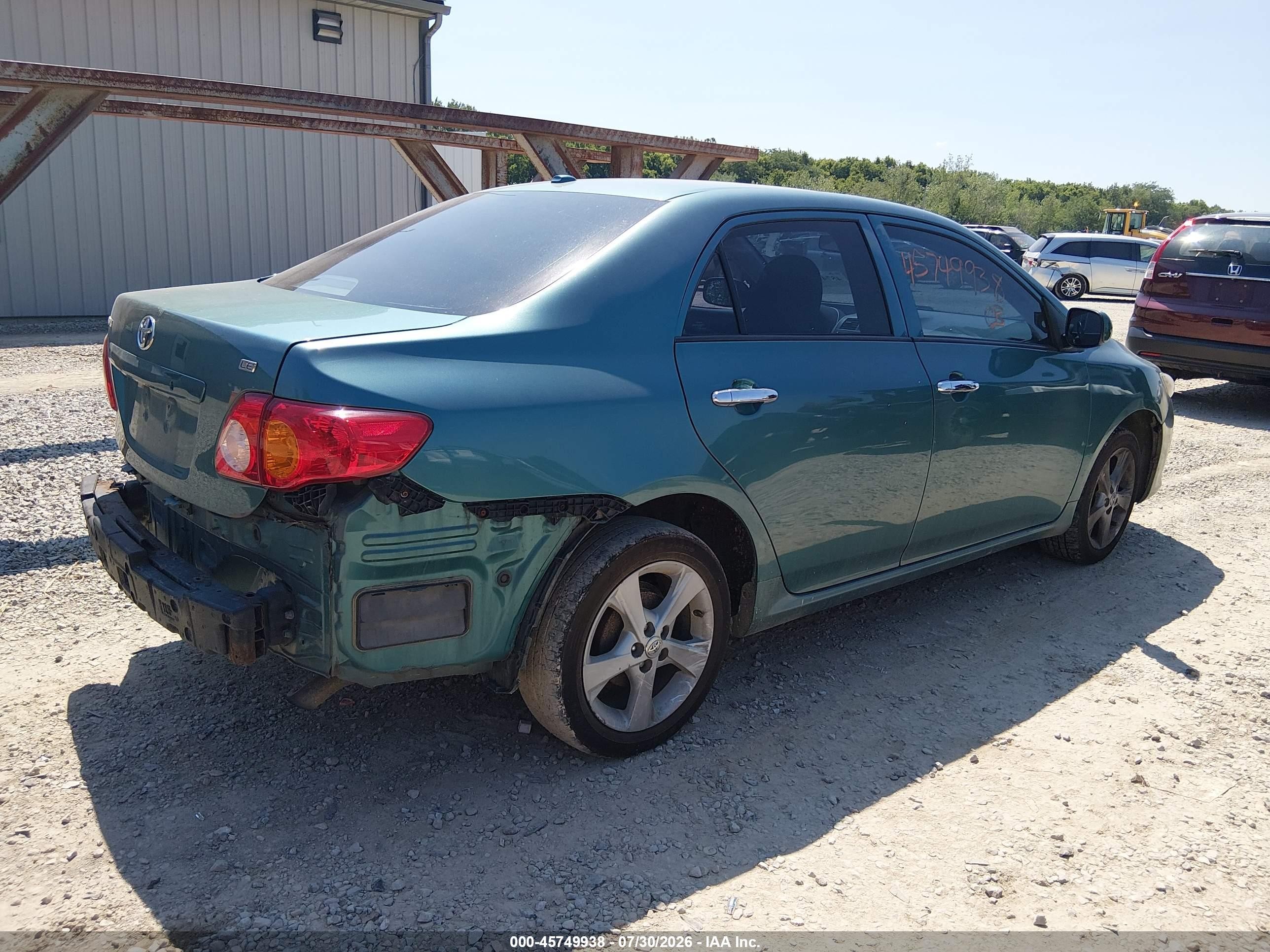 2010 Toyota Corolla Le Blue vin: 2T1BU4EE8AC307044