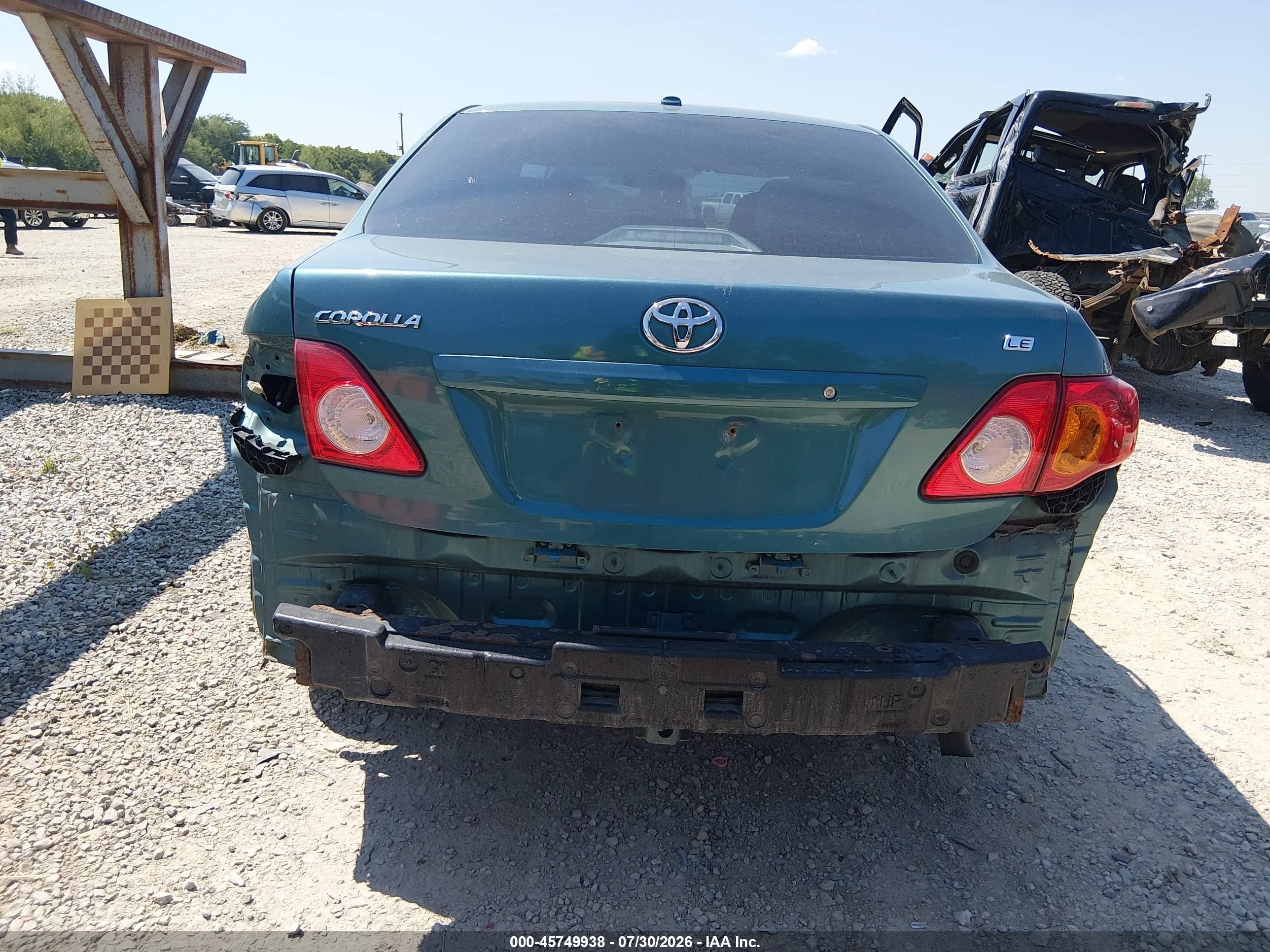 2010 Toyota Corolla Le Blue vin: 2T1BU4EE8AC307044