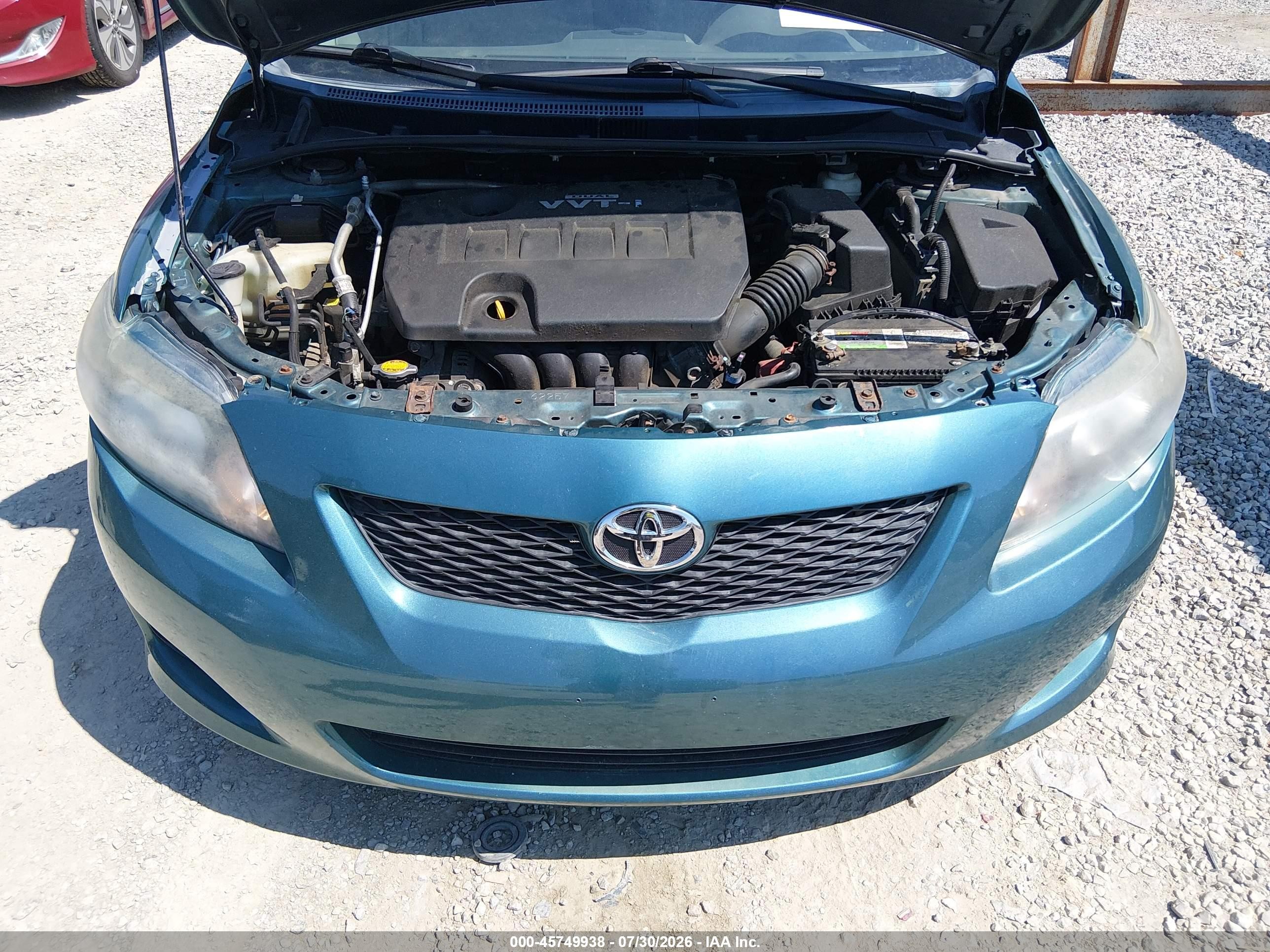 2010 Toyota Corolla Le Blue vin: 2T1BU4EE8AC307044