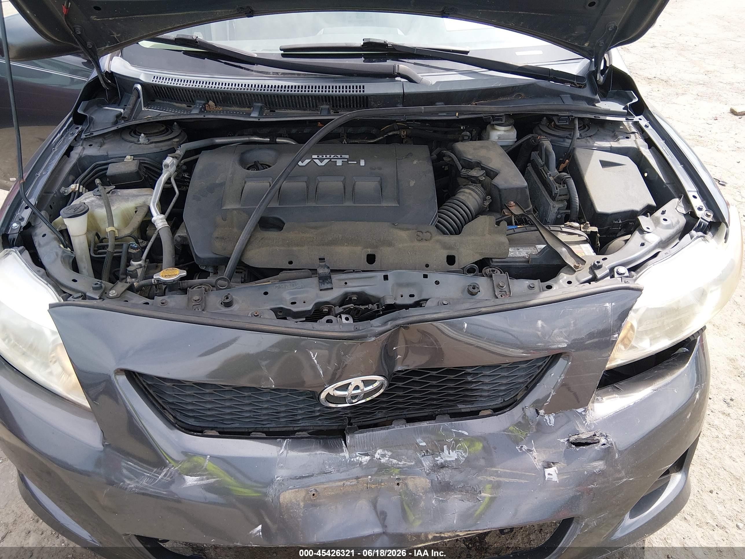 2010 Toyota Corolla Le Gray vin: 2T1BU4EE8AC320246