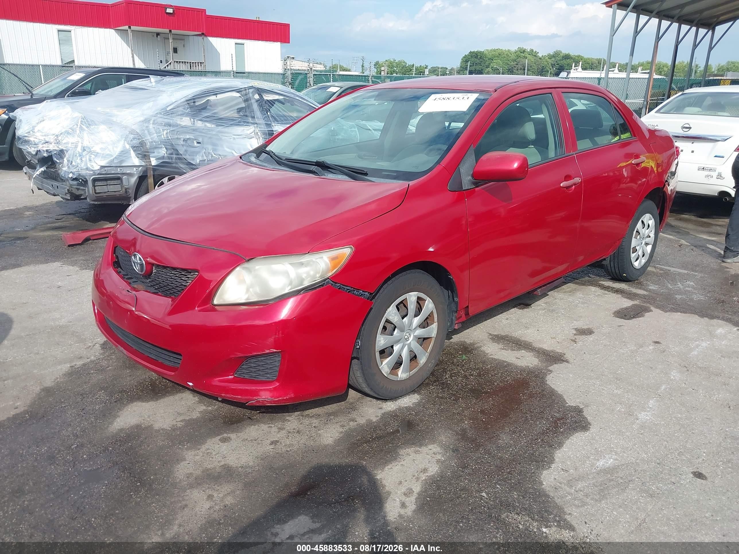 2010 Toyota Corolla Le Red vin: 2T1BU4EE8AC391849