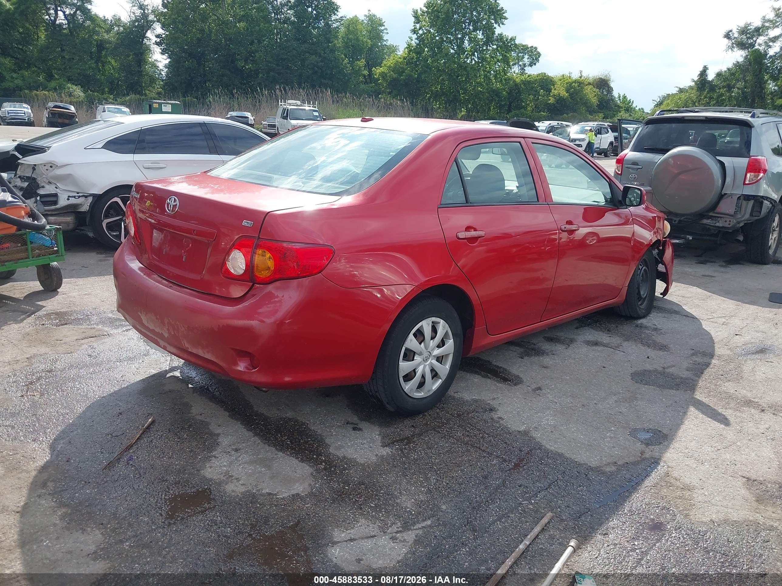 2010 Toyota Corolla Le Red vin: 2T1BU4EE8AC391849