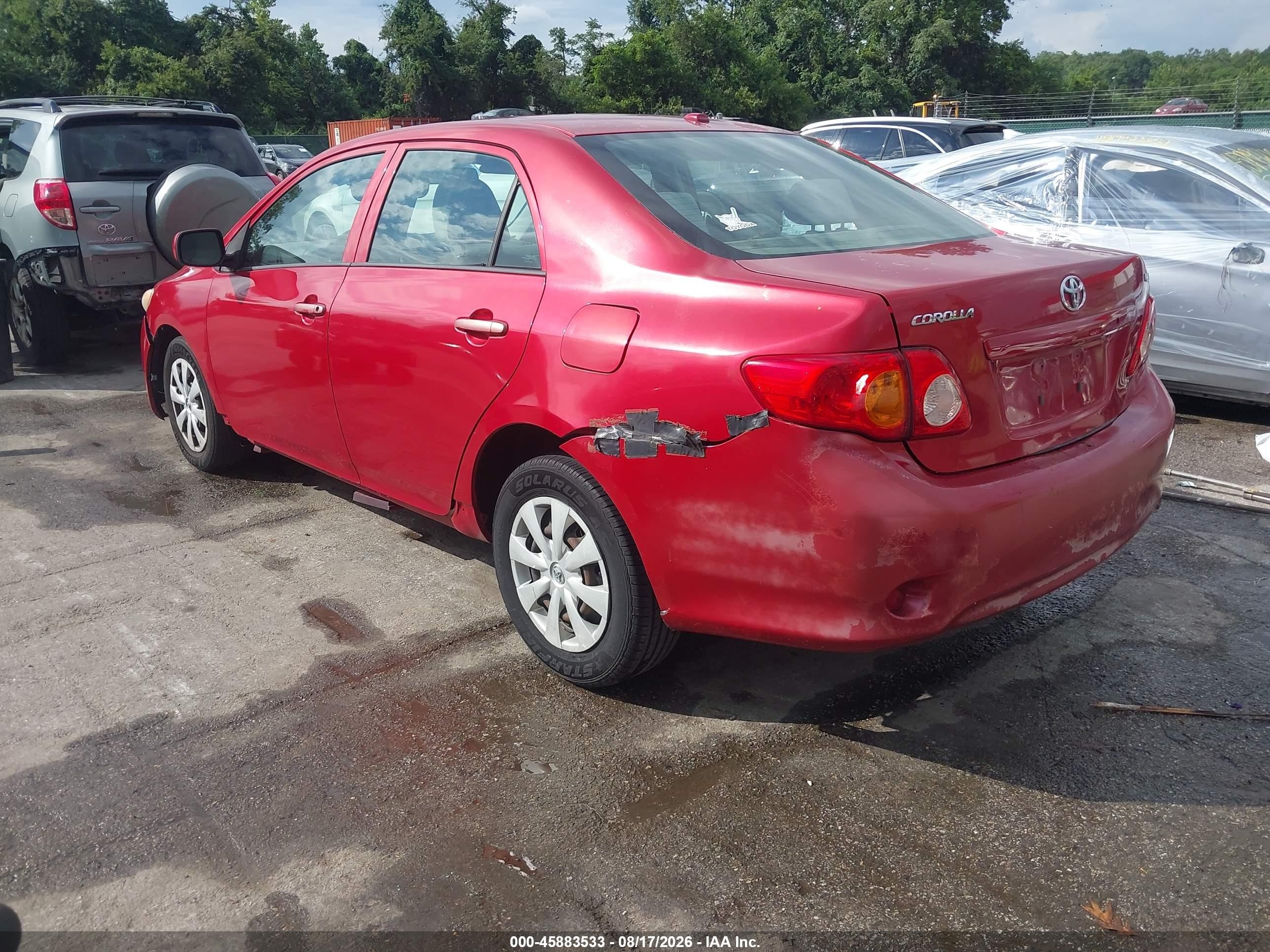 2010 Toyota Corolla Le Red vin: 2T1BU4EE8AC391849