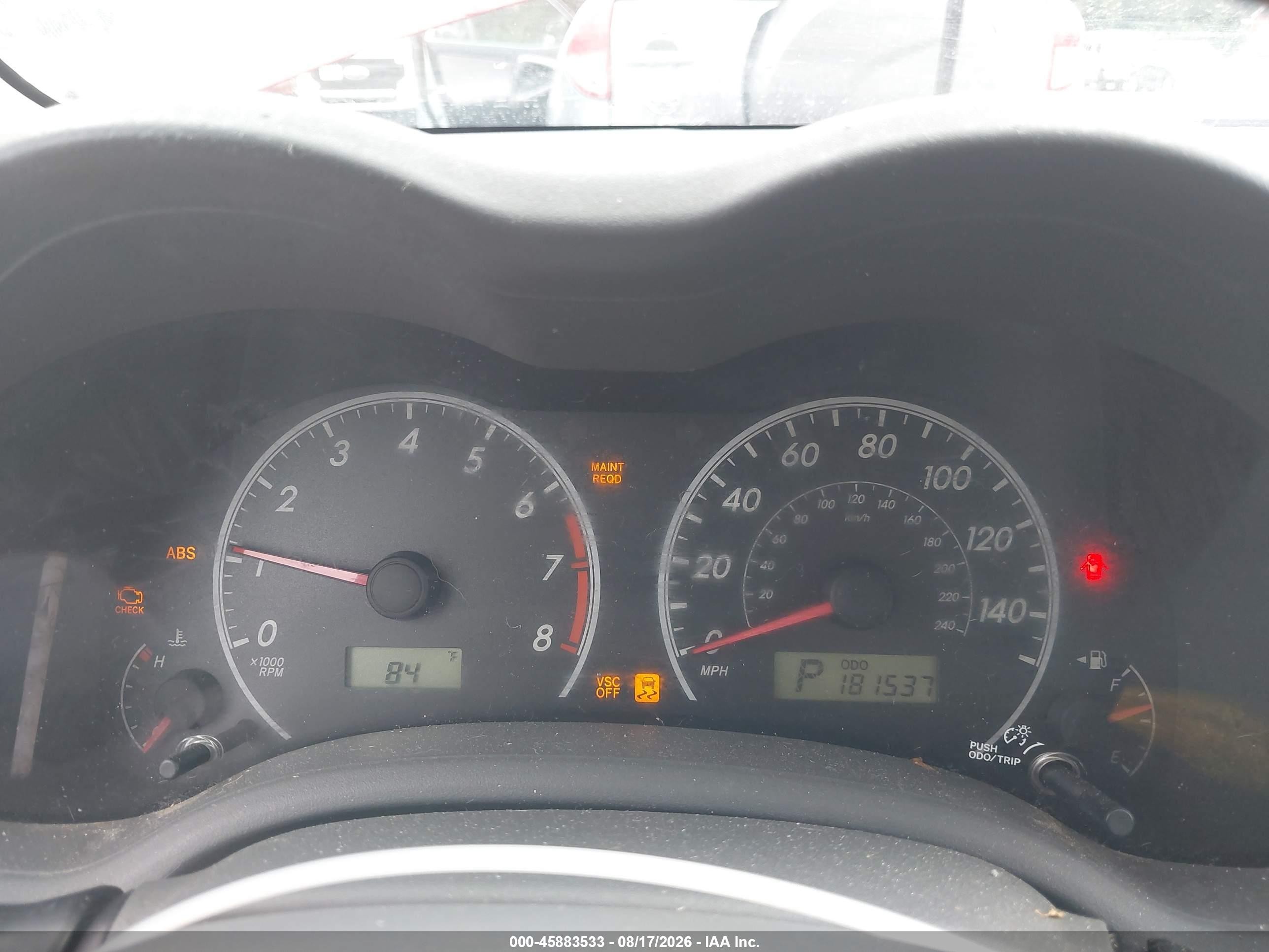 2010 Toyota Corolla Le Red vin: 2T1BU4EE8AC391849