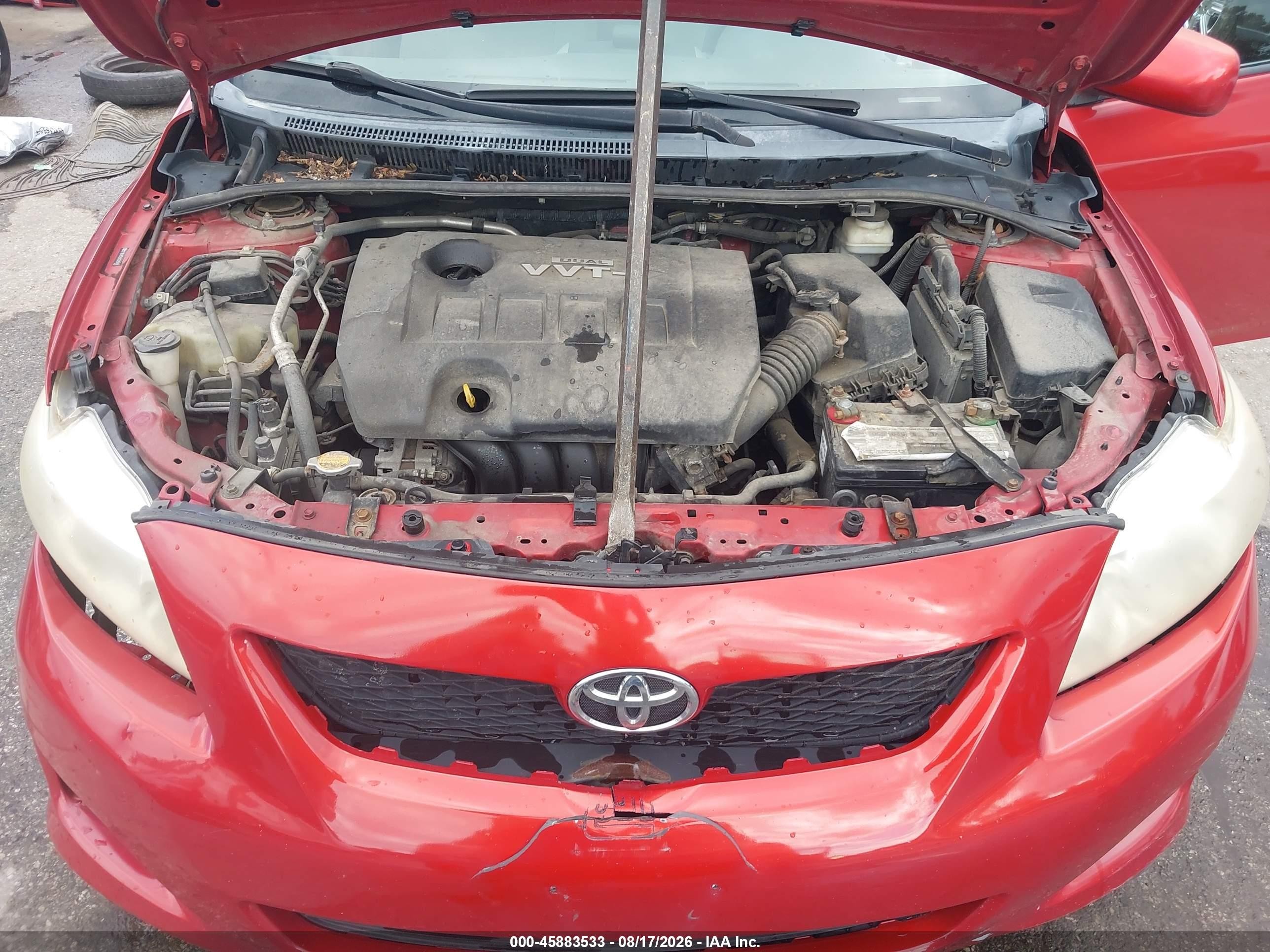 2010 Toyota Corolla Le Red vin: 2T1BU4EE8AC391849
