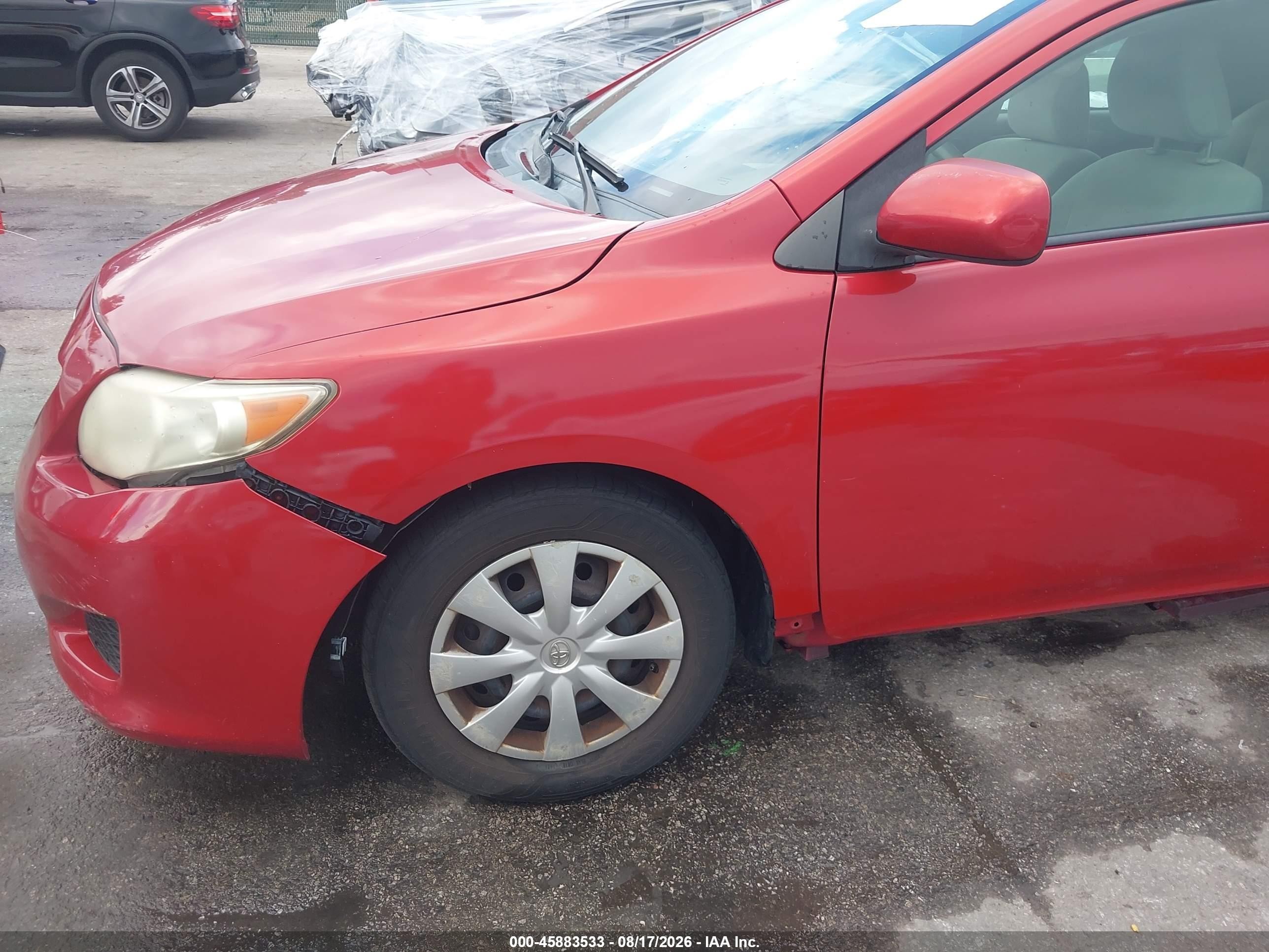 2010 Toyota Corolla Le Red vin: 2T1BU4EE8AC391849
