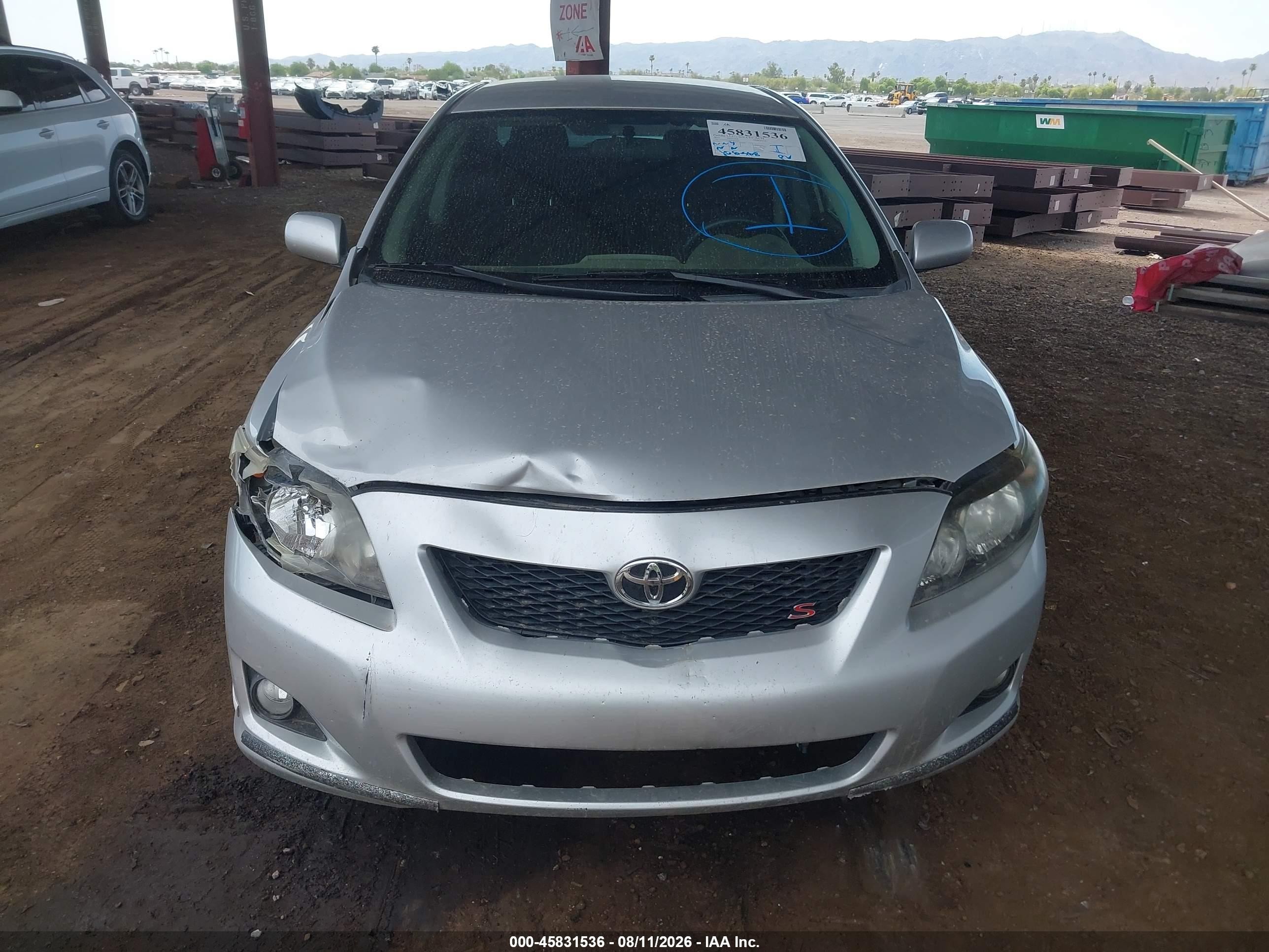 2010 Toyota Corolla S Silver vin: 2T1BU4EE8AC425322