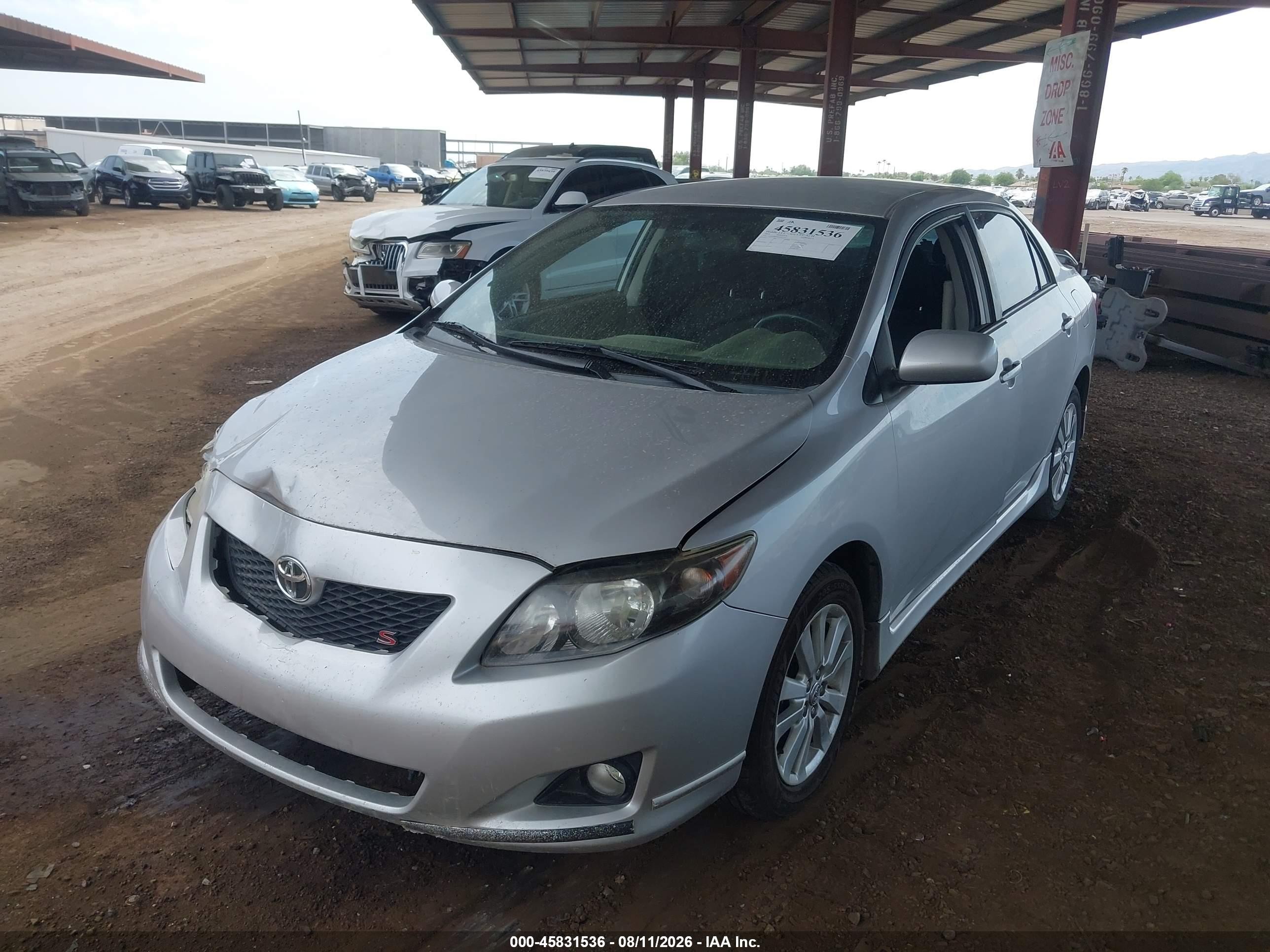 2010 Toyota Corolla S Silver vin: 2T1BU4EE8AC425322